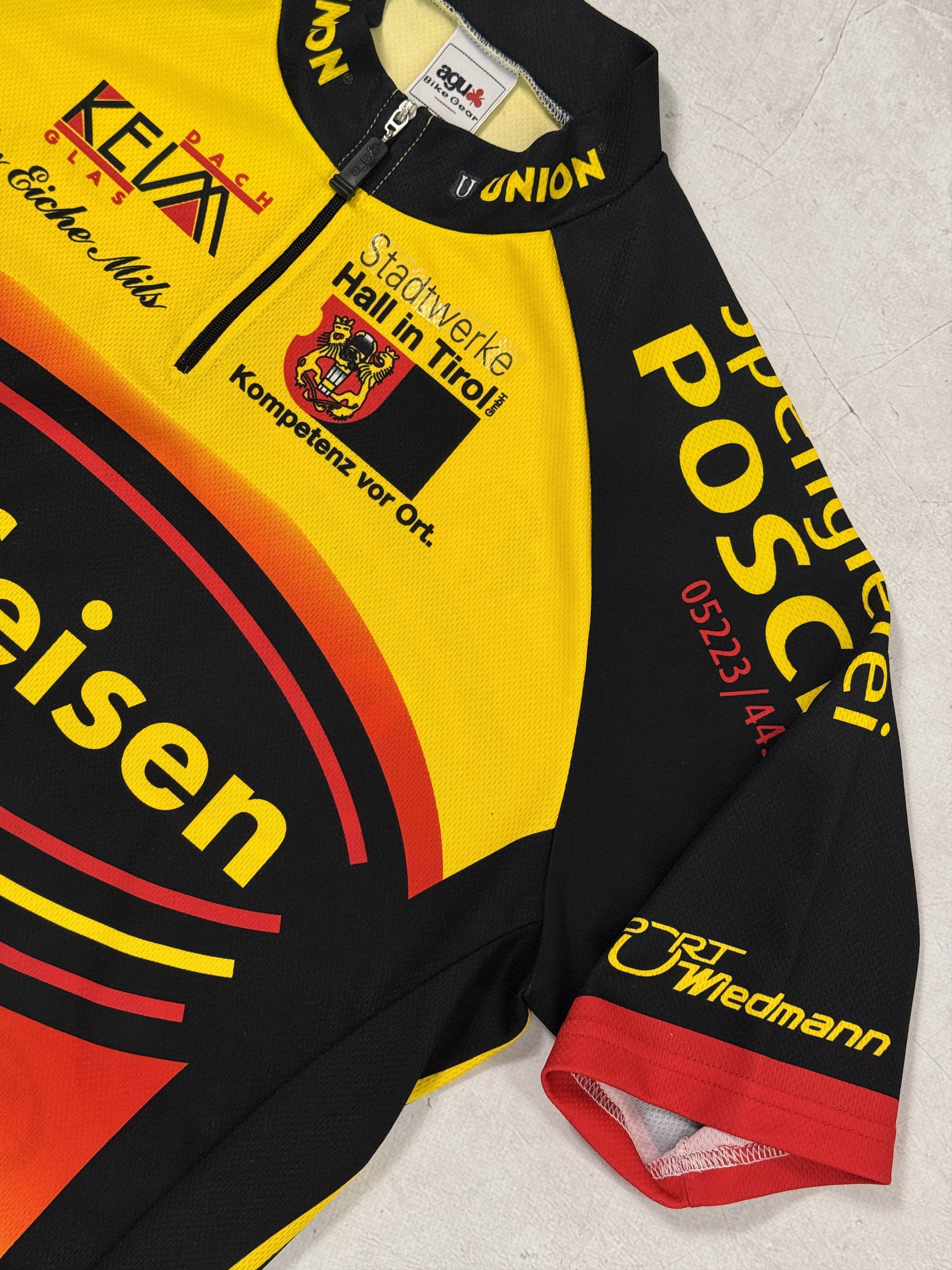 Sports Specialties Vintage Agu Wilier Triestina Raiffeisen Posch Cycling Jersey Size US M / EU 48-50 / 2 - 14 Thumbnail