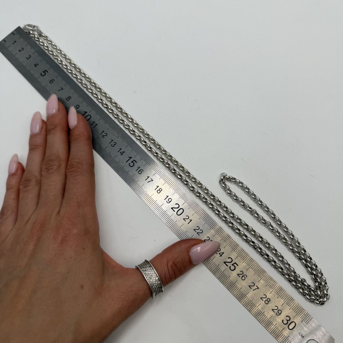 Sterling Silver Vintage 925 Sterling Silver Rolo Belcher Chain Necklace 36g Size ONE SIZE - 7 Thumbnail