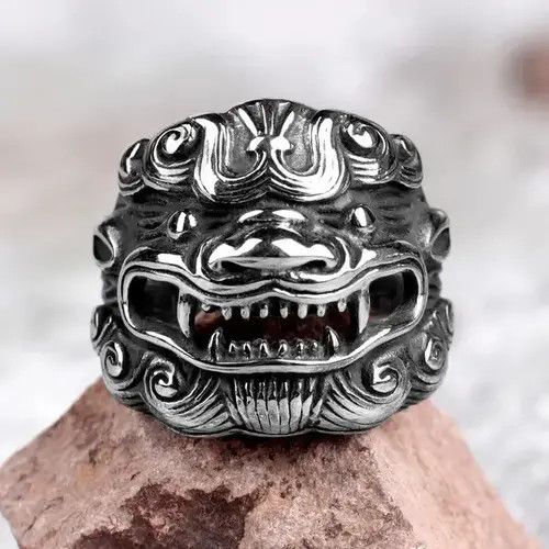 Jewelry God Beast Skull Ring Size ONE SIZE - 4 Thumbnail