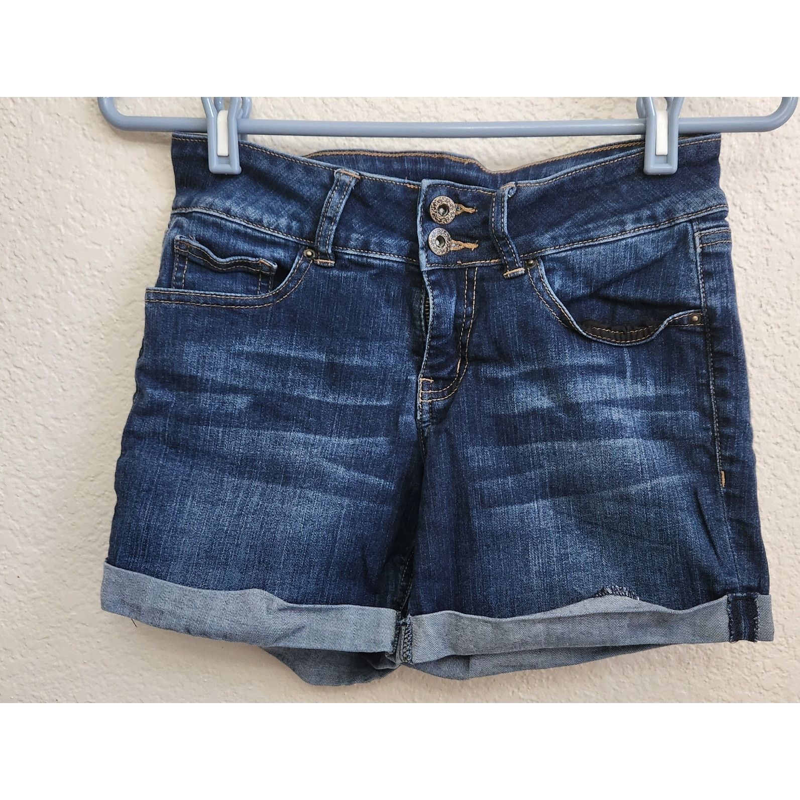 Other Signature Studio Dark Blue High Waisted Denim Shorts 4 Size 27" / US 4 / IT 40 - 1 Thumbnail
