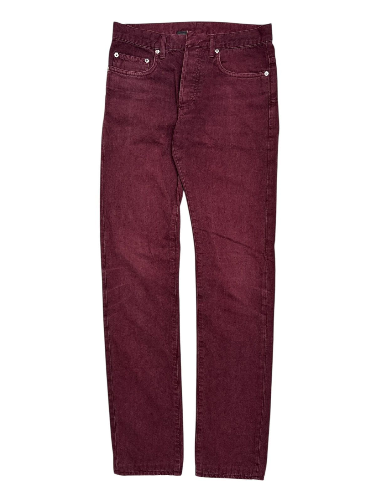 Dior Dior Kris Van Asche Jeans Burgundy 2010 Size US 28 / EU 44 - 1 Thumbnail