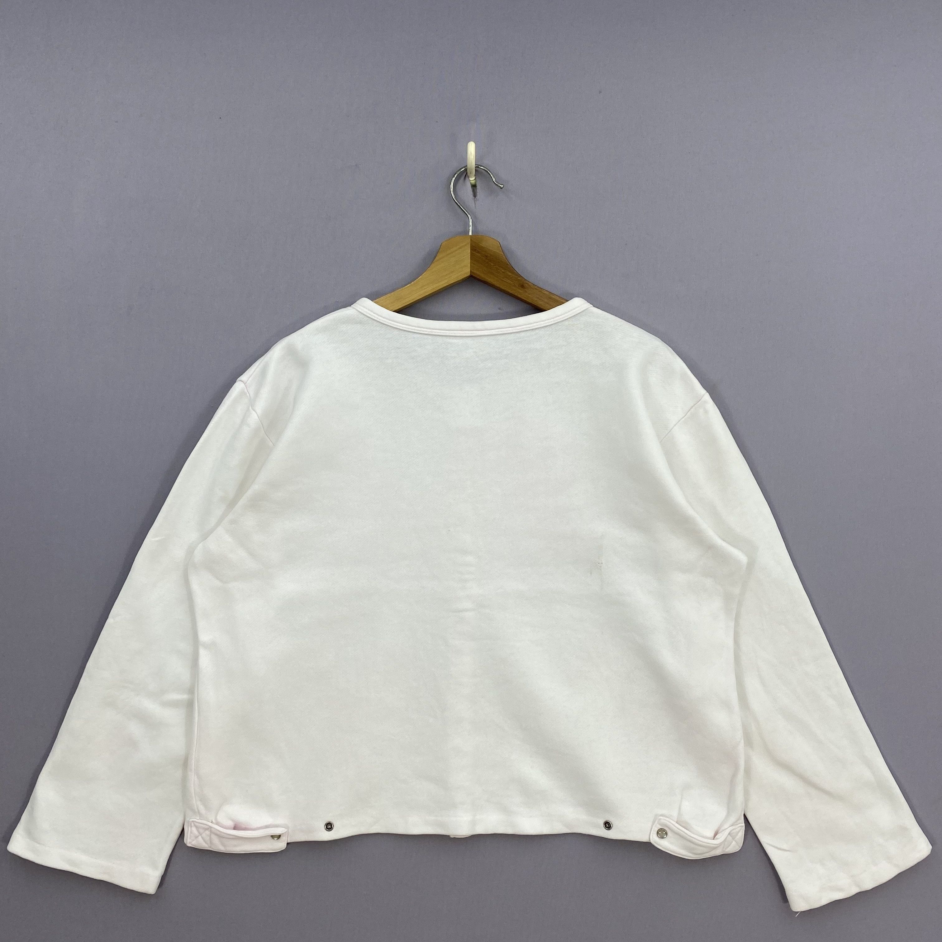 agnes b. Vintage Y2K Agnes B Cardigan Sweatshirt Cotton Jumper Size US L / EU 52-54 / 3 - 3 Thumbnail