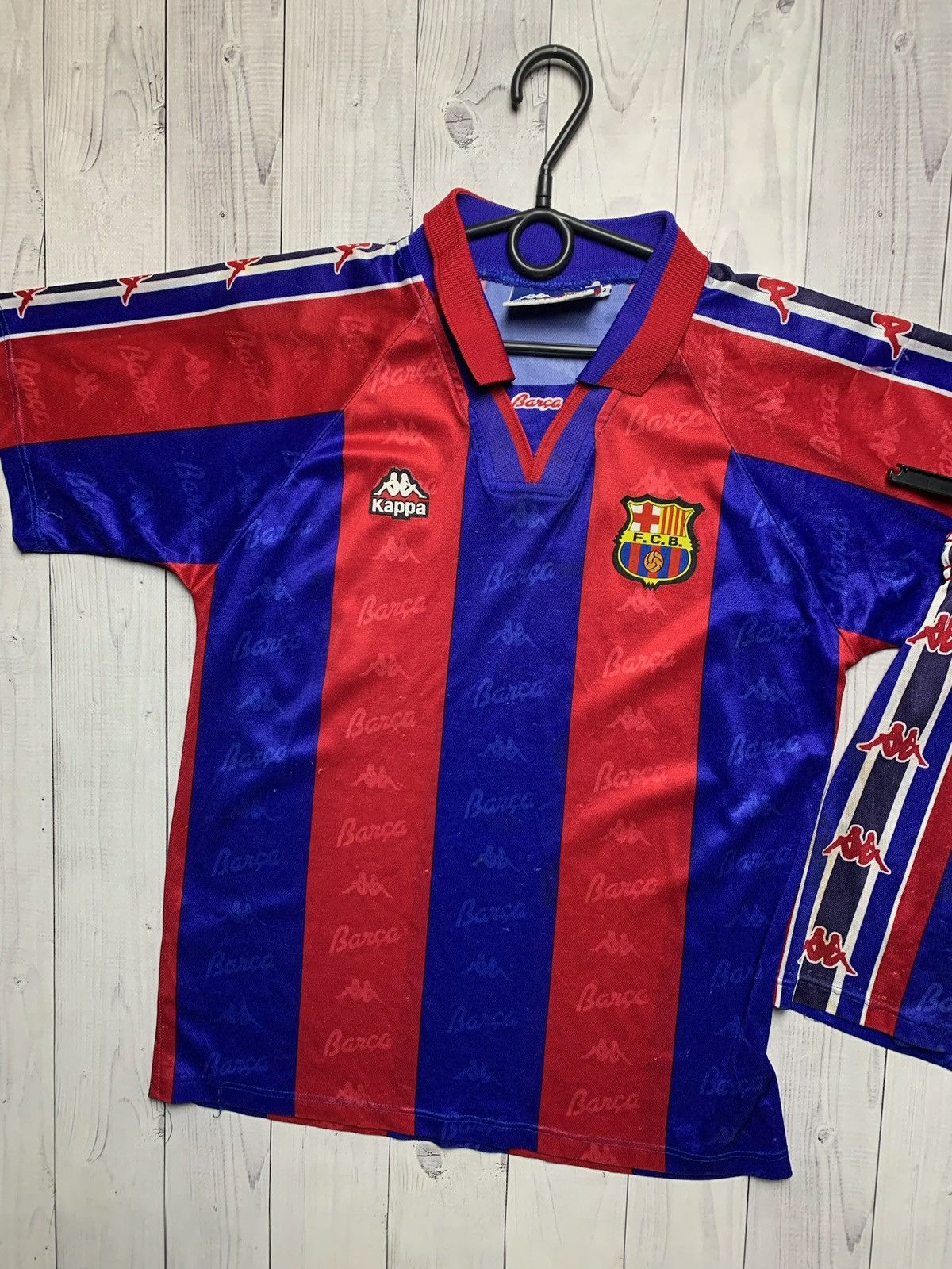 Kappa Vintage Kappa Barcelona soccer jersey + shorts rare XXS Size US XXS / EU 40 - 2 Thumbnail