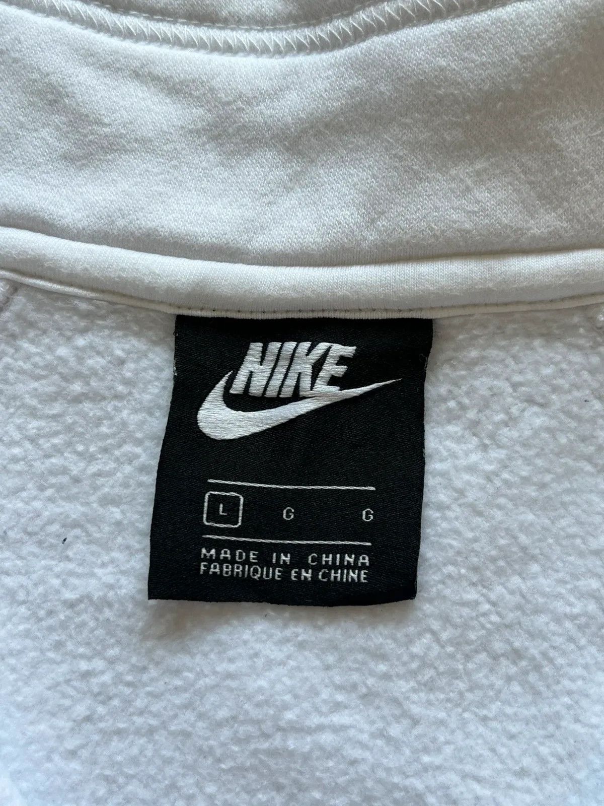 Nike Nike Sz L Half Zip Neck Swoosh Just Do It White Gold Size L / US 10 / IT 46 - 8 Thumbnail