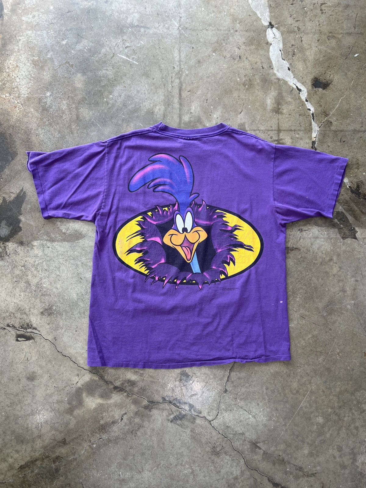 Vintage × Warner Bros Vintage 1999 Looney Tunes Road Runner Single Stitch Tee XL Size US XL / EU 56 / 4 - 2 Thumbnail