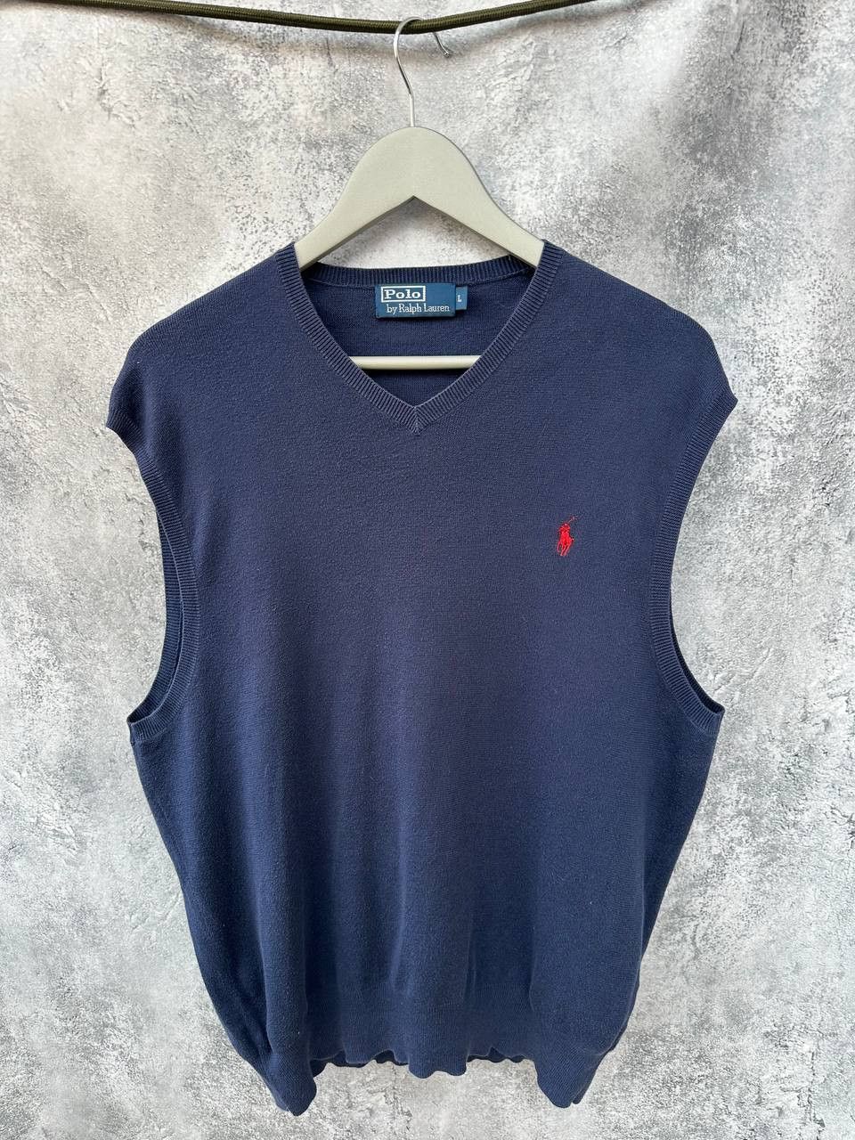 Polo Ralph Lauren × Vintage Polo Ralph Lauren Vintage Navy Vest Gilet Cotton Pullover Size US L / EU 52-54 / 3 - 2 Thumbnail