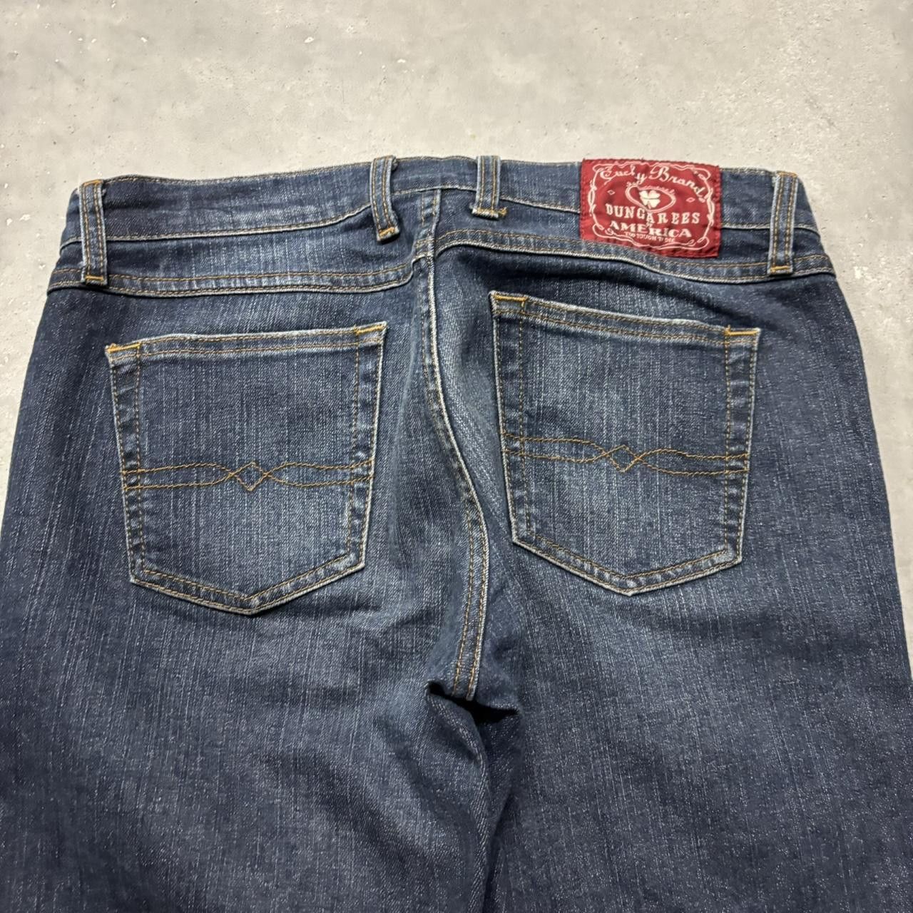 Japanese Brand × Vintage Crazy Vintage Y2K/2000s Grunge Dark Wash Bootcut Denim Jeans! Size US 31 - 7 Thumbnail