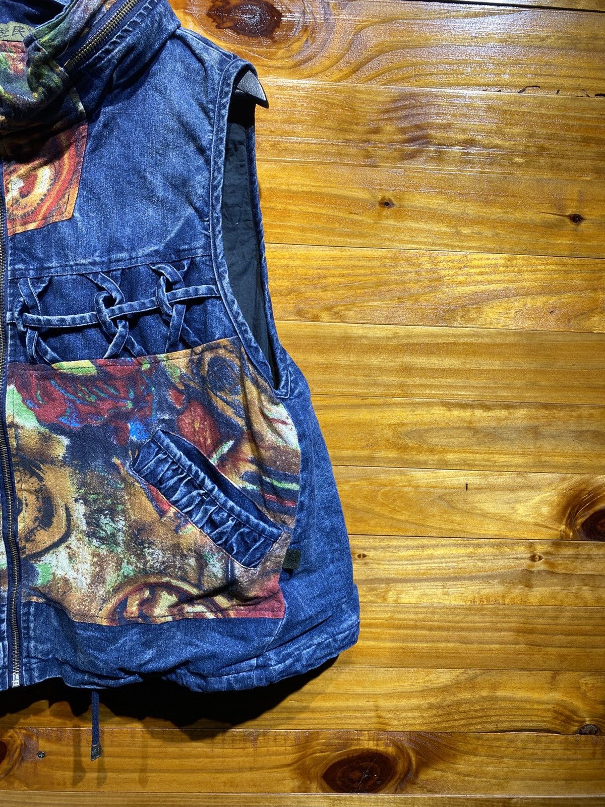 Japanese Brand Vintage Asian-Inspired Denim Patchwork Vest – Artistic Size US M / EU 48-50 / 2 - 6 Thumbnail