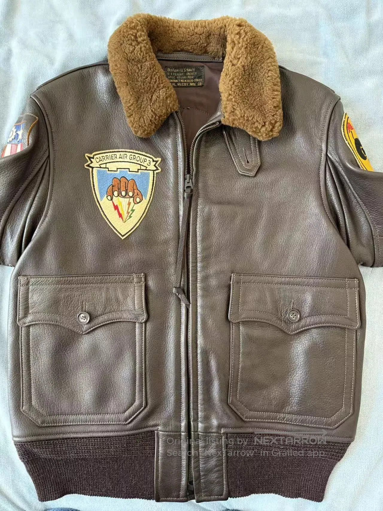 The Real McCoy's Real McCoy G1 Flight Jacket. Size US L / EU 52-54 / 3 - 3 Thumbnail