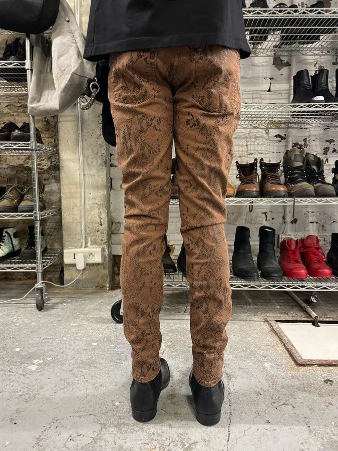 Vintage 2000s Plein Sud Snake Print Skinny Pants Size US 28 / EU 44 - 4 Thumbnail