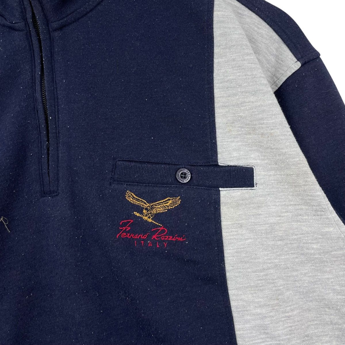 Vintage Vintage Fernand Razzini Italy Half Zipper Sweatshirt Size US M / EU 48-50 / 2 - 5 Thumbnail