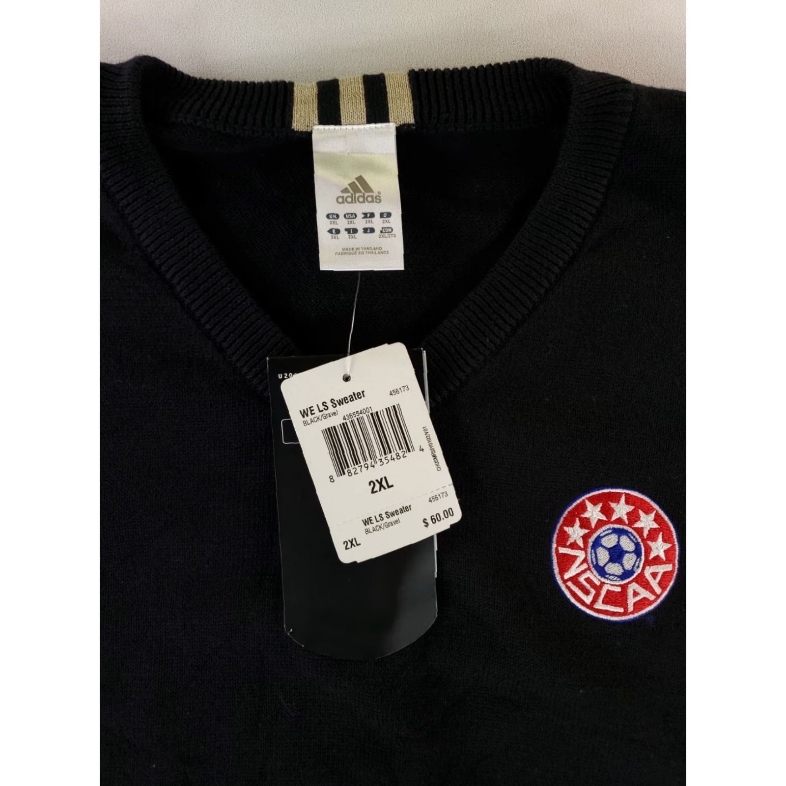 Adidas Adidas Sweater V Neck Cotton Lightweight NSCAA Black Mens XXL Pullover NWT Size US XXL / EU 58 / 5 - 3 Thumbnail