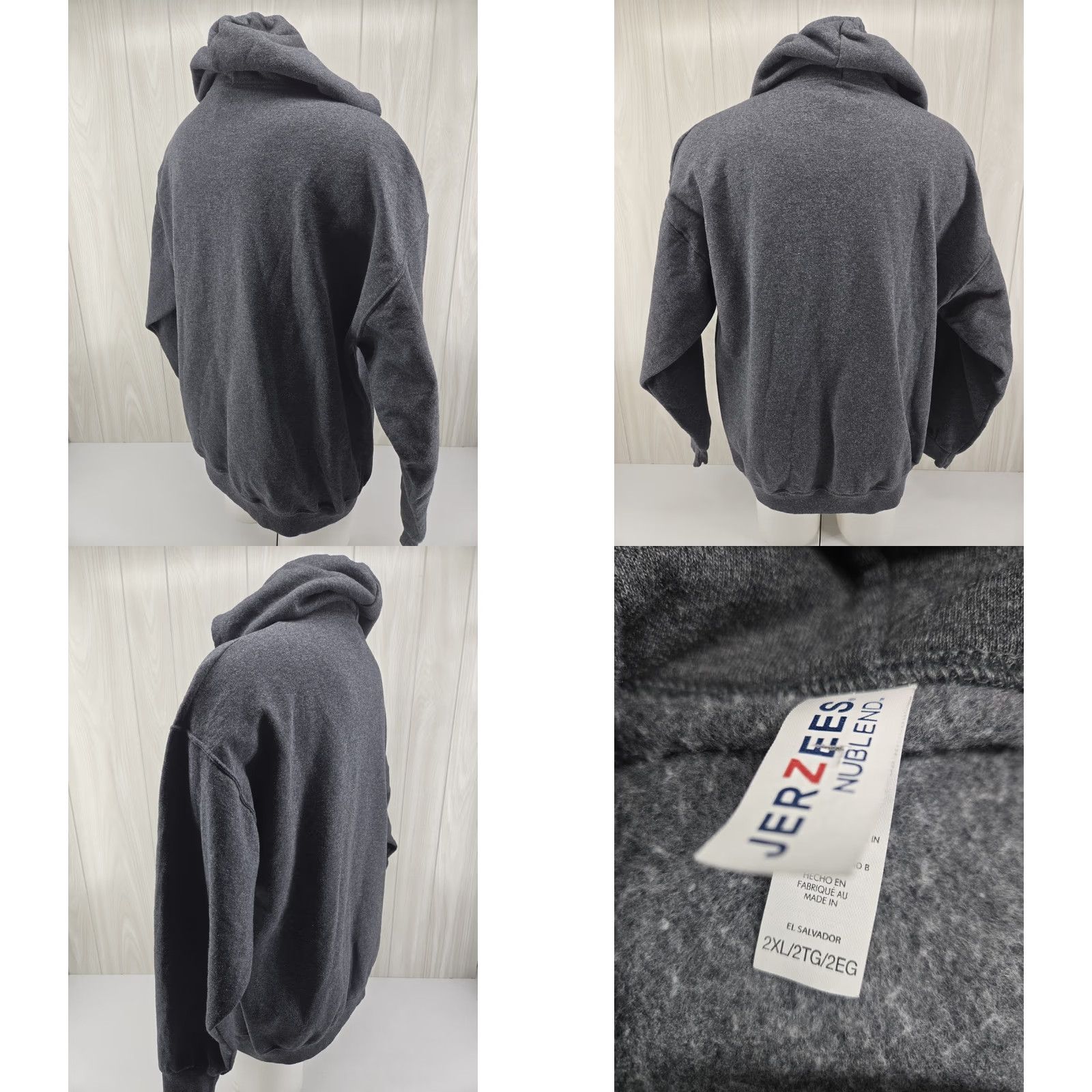 Jerzees VINTAGE Nashville Zoo At Grassmere Hoodie Adults 2XL Gray Sweatshirt Souvenir Size US XXL / EU 58 / 5 - 8 Thumbnail
