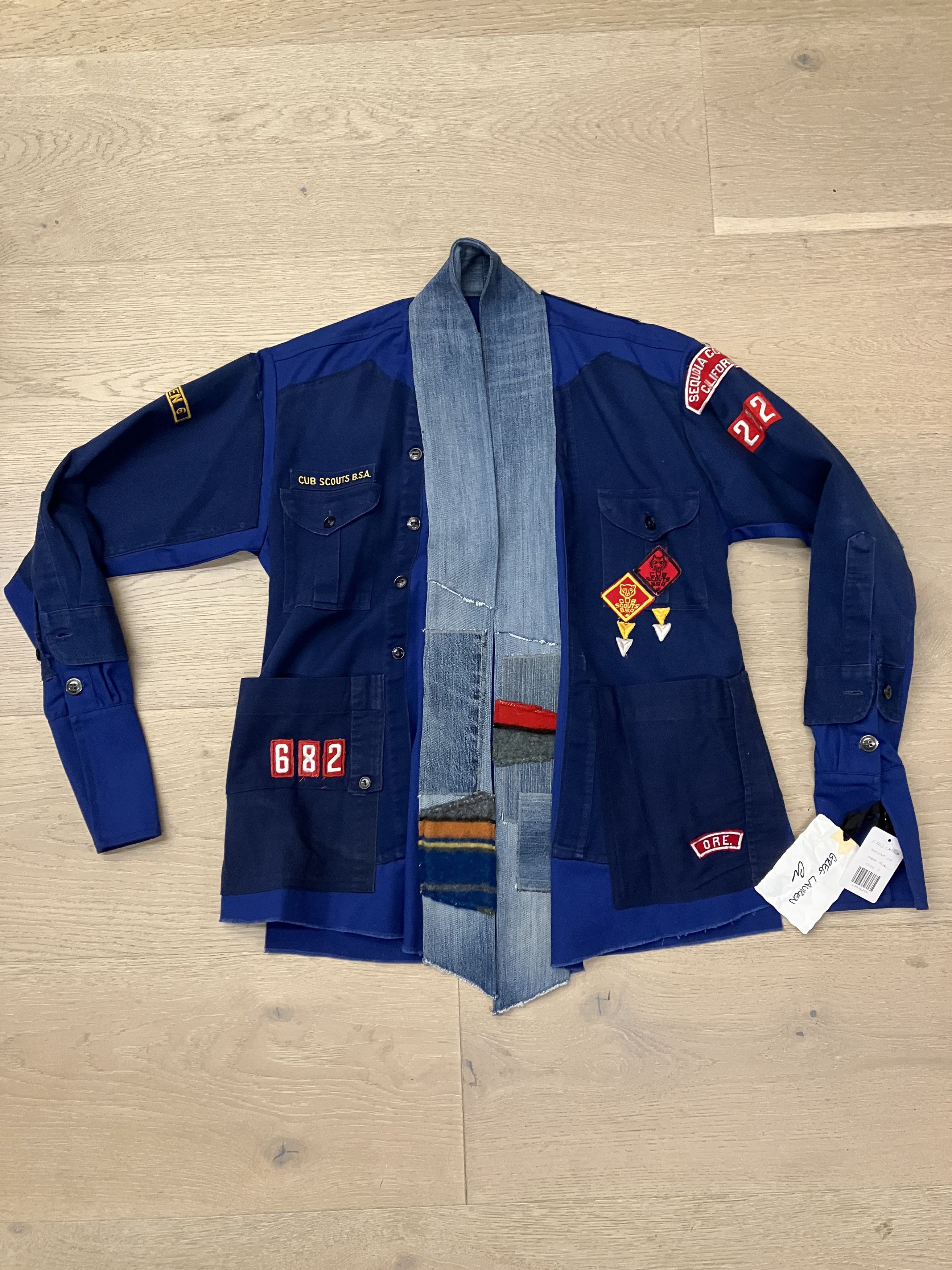 $2800 NWT Greg Lauren Blue Boyscout GL1 Jacket