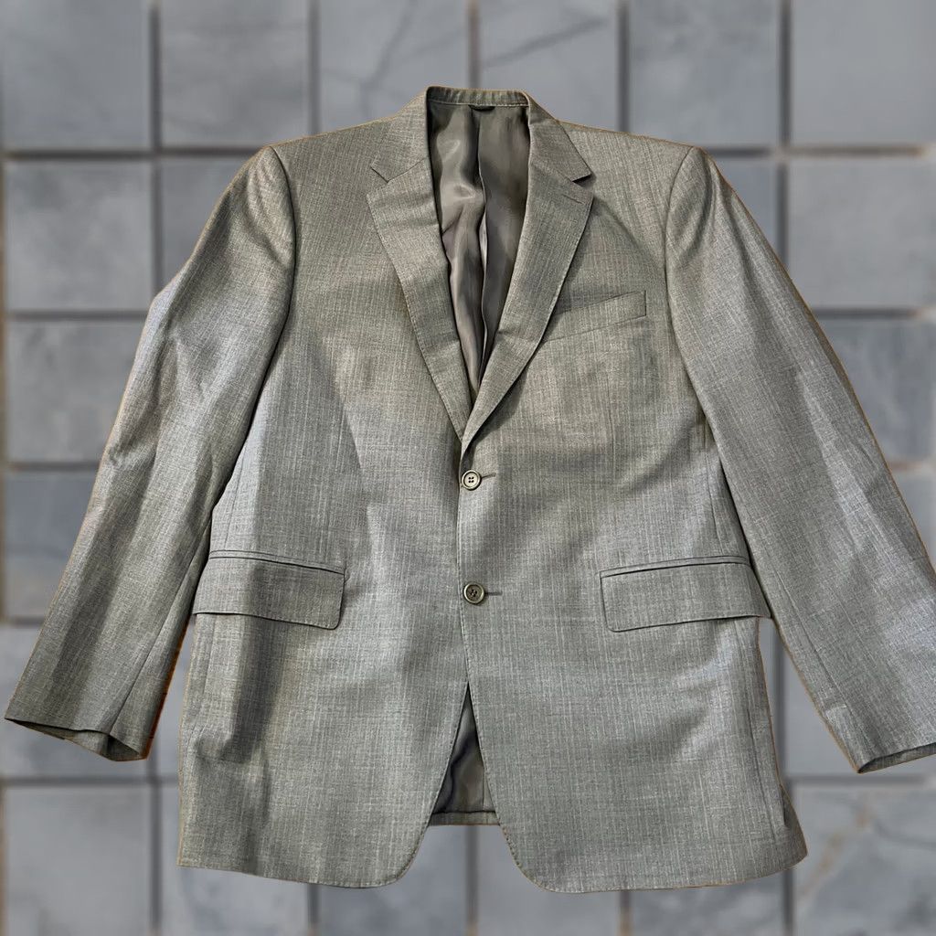 Kenzo ENZO Sport Coat Mens 42 Striped Two Button Double Vented Blazer Gray Coat Mens 42 Gray Enzo Blazer Sport Coat Size 42R - 1 Thumbnail