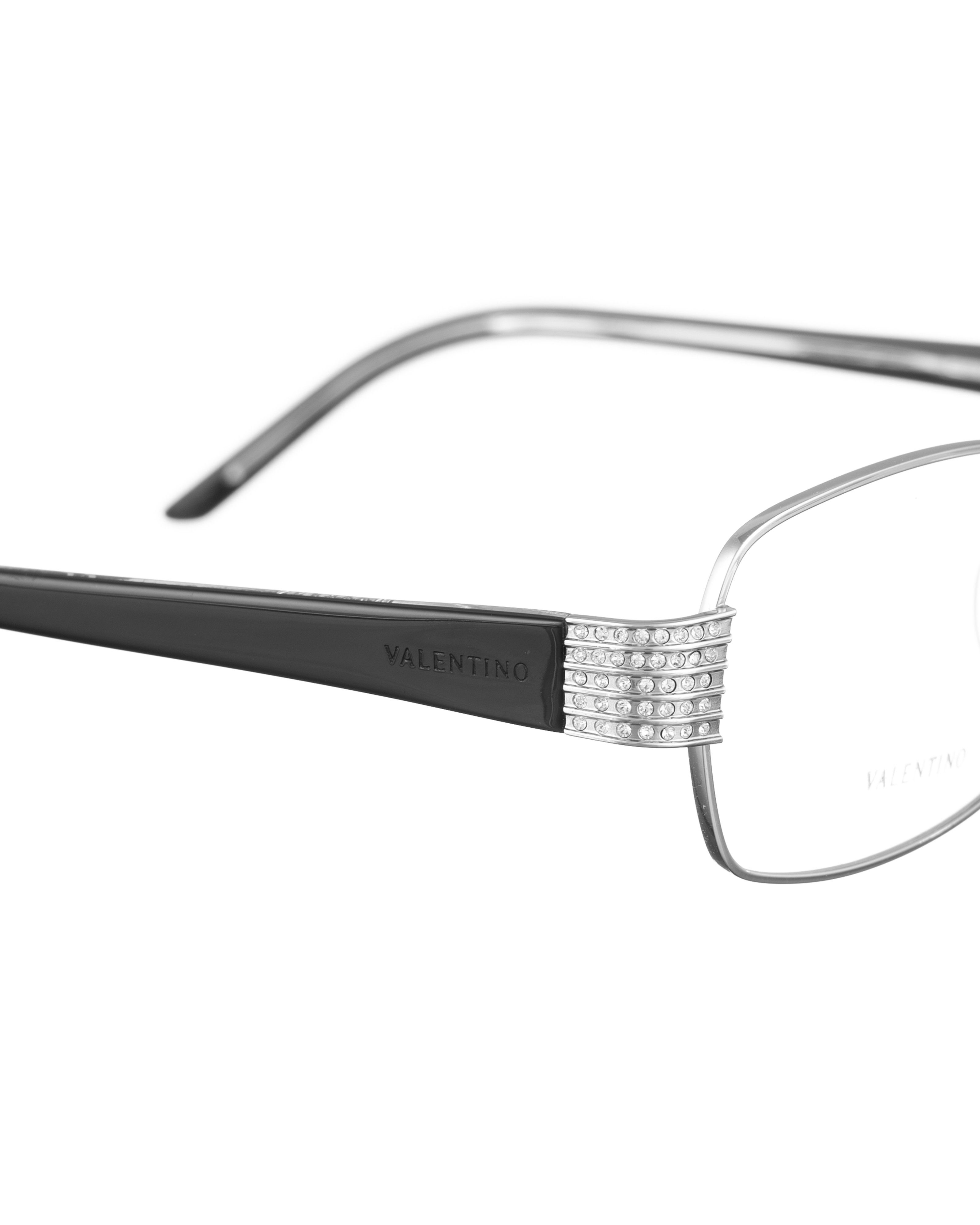 Valentino Valentino 00s Silver Glasses with Black Temples and Gems Size ONE SIZE - 3 Thumbnail