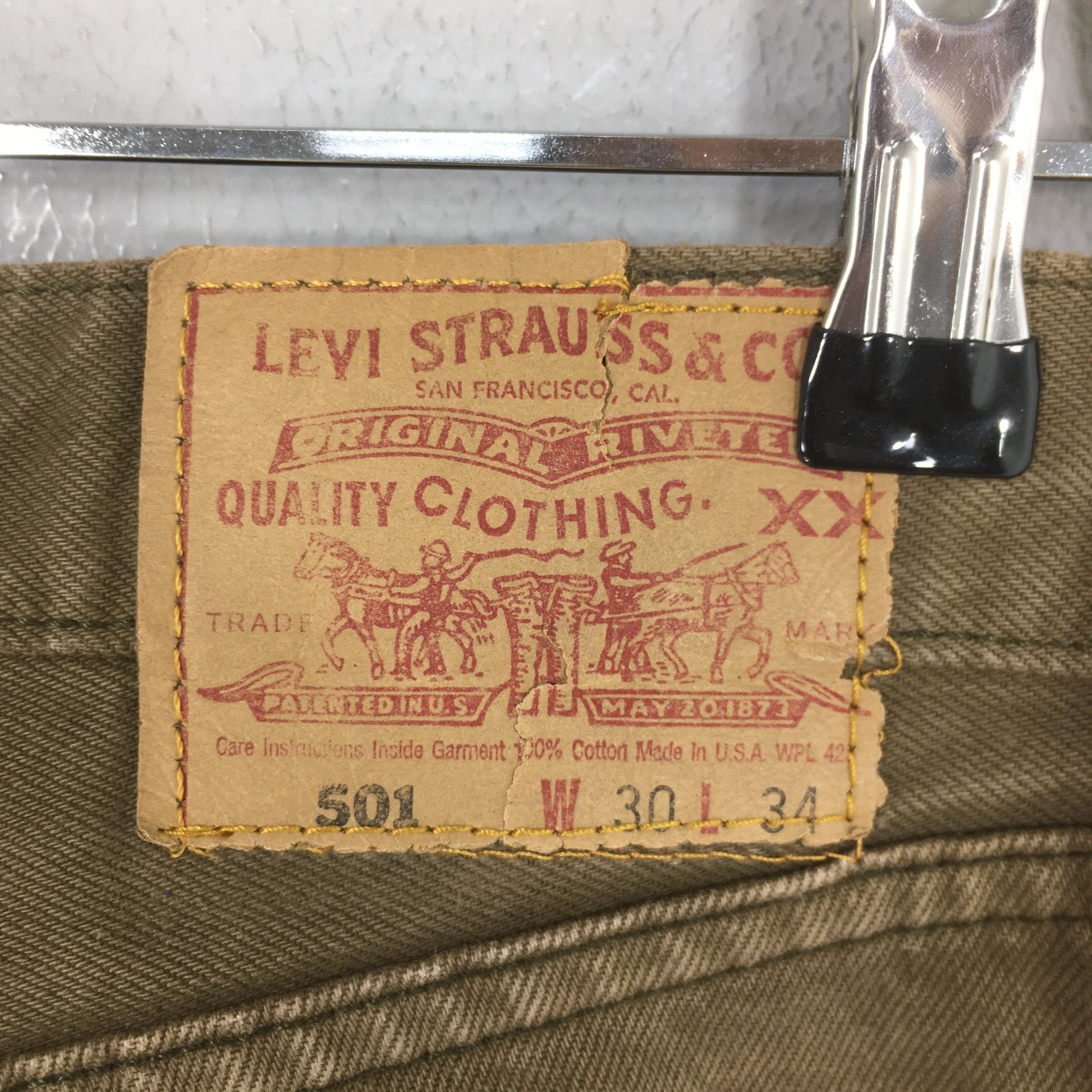 Levi's Size 29x30.5 Vintage 90s Levi's 501 Straight Cut Jeans S1512 Size US 29 - 10 Thumbnail