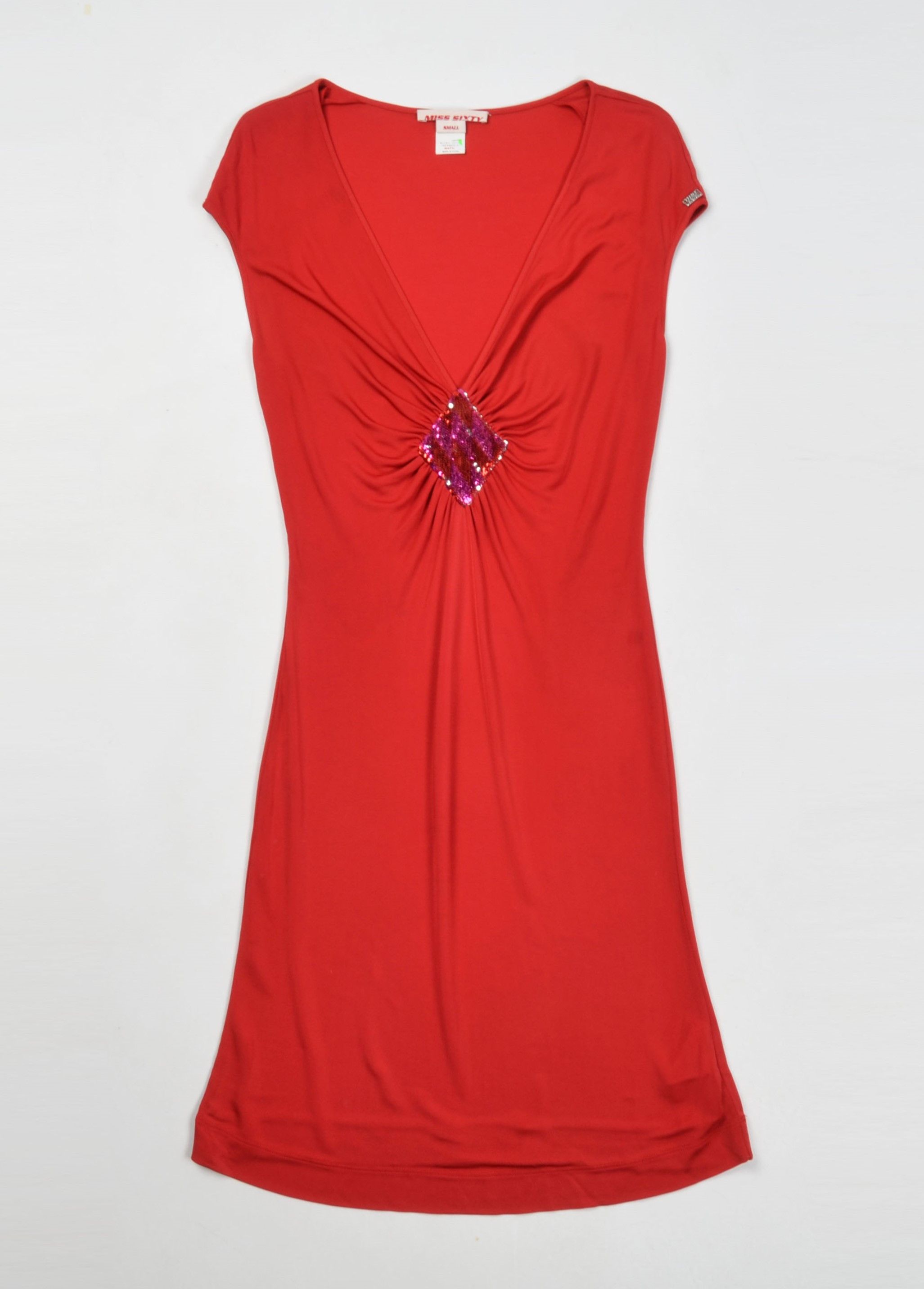 Miss Sixty × Vintage Miss sixty Y2K Glam Coquette Deep V-Neck Dress Size S / US 4 / IT 40 - 3 Thumbnail