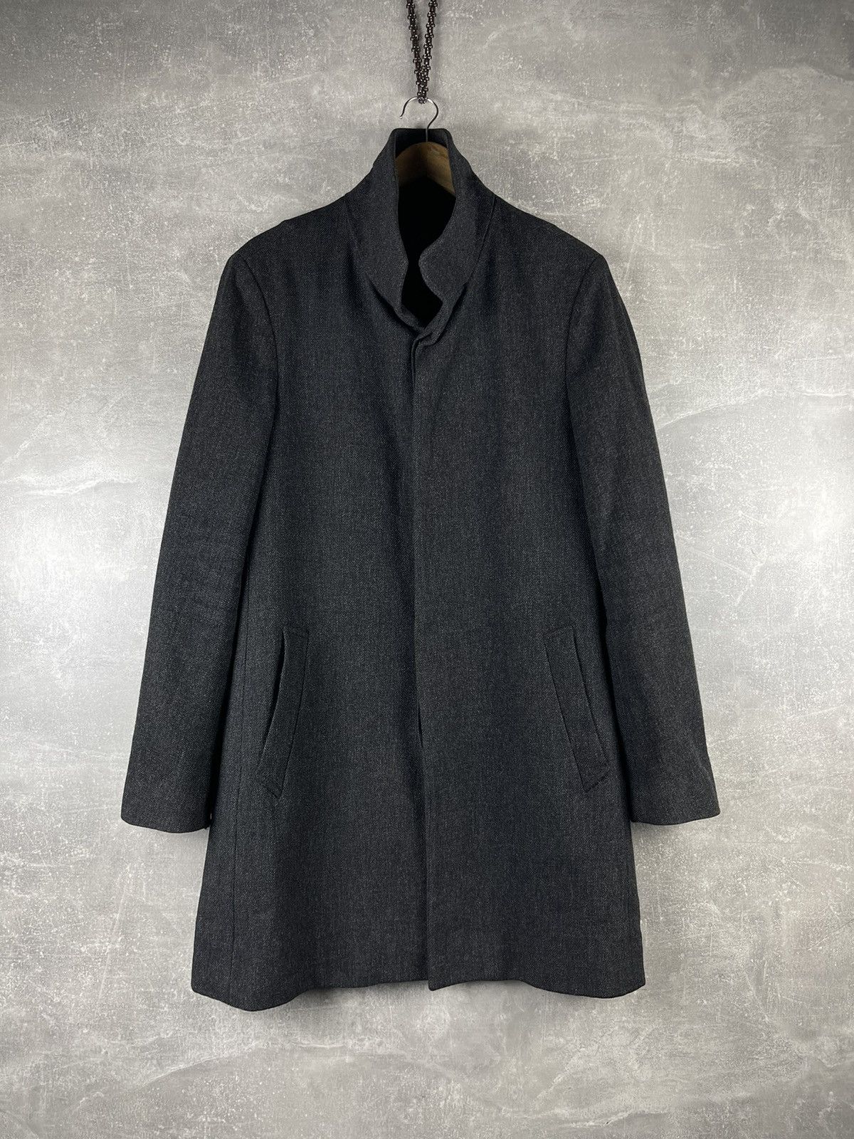 Allsaints Allsaints Co. Tailored Wool Coat Charcoal Gray Size 38 2010s Size US M / EU 48-50 / 2 - 5 Thumbnail