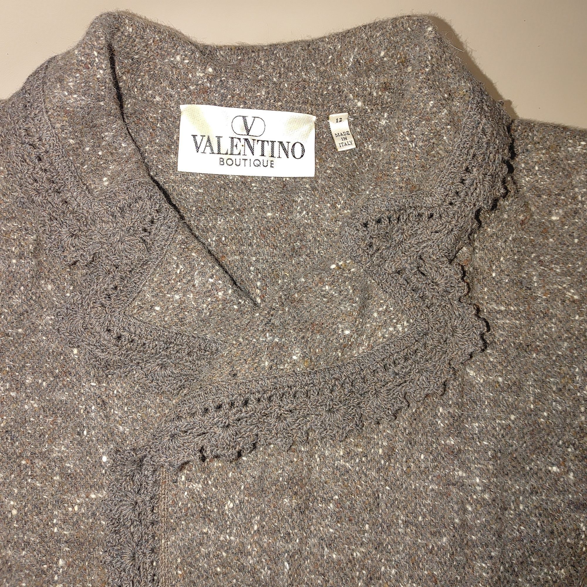 Other Valentino Skirt Suit Set Sz 12 Wool Angora Blend Brown Tweed Size XL / US 12-14 / IT 48-50 - 9 Thumbnail