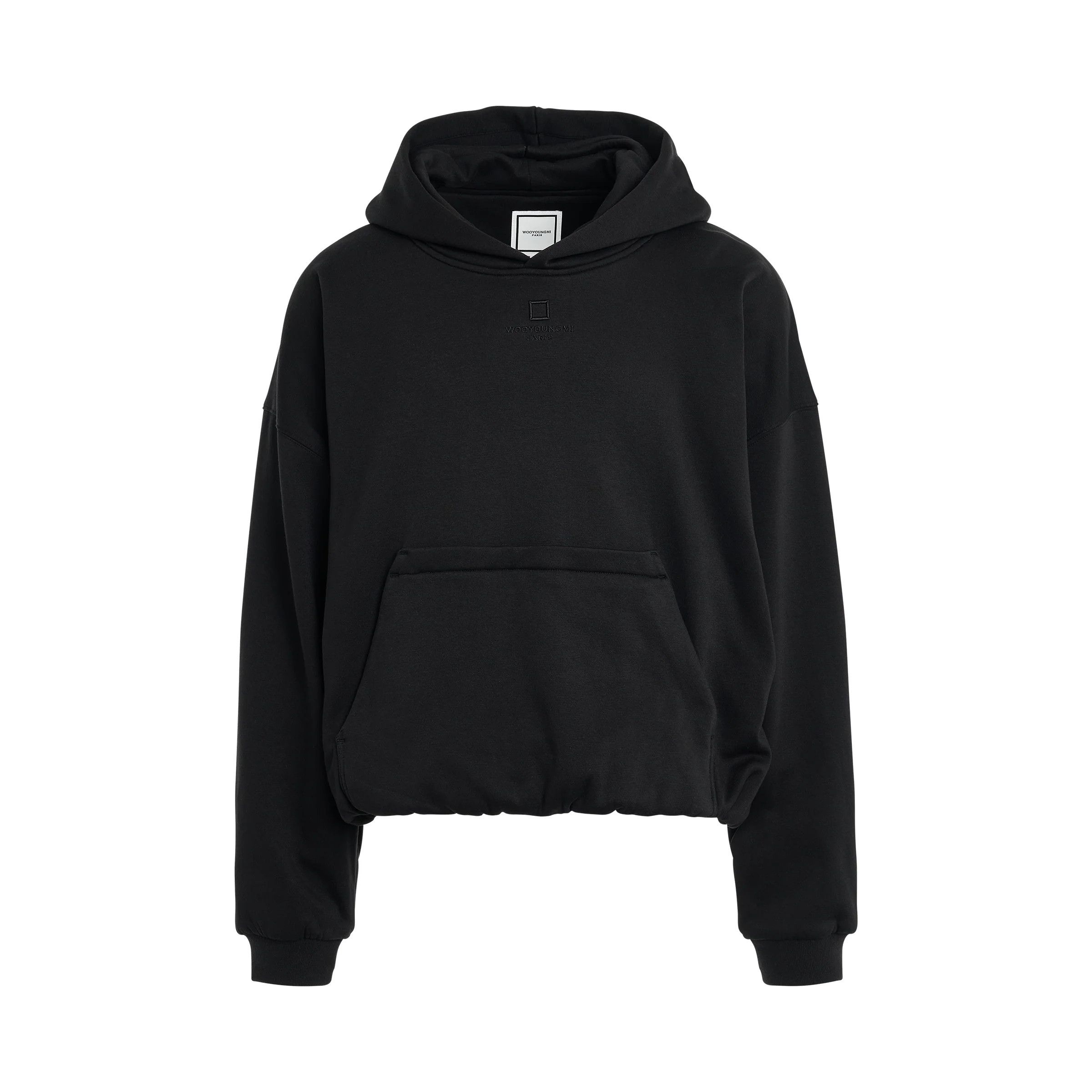 o1mris0824 Drawstring Hoodie in Black