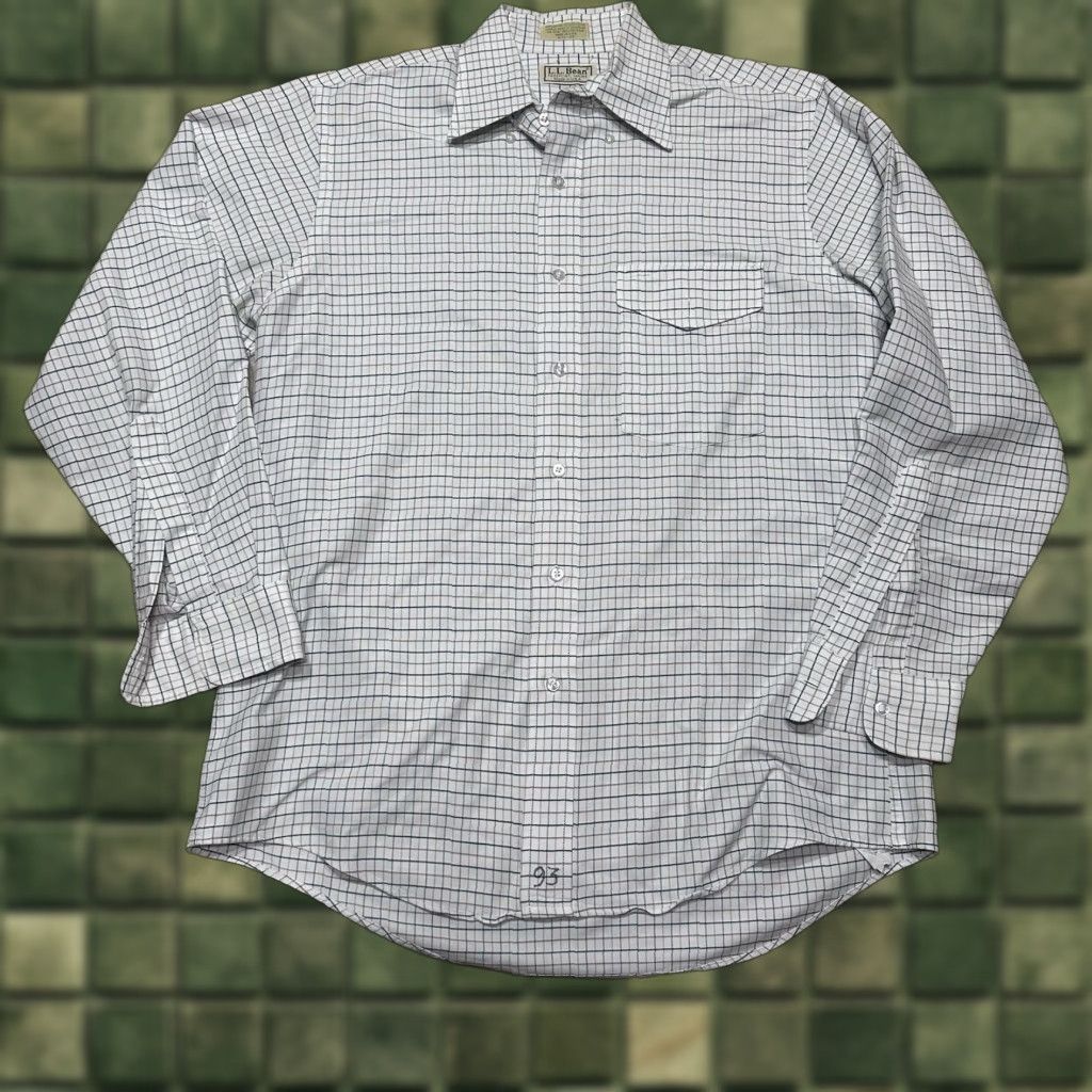 Vintage VINTAGE L.L. Bean Button-Up Shirt Mens Medium 15.5 White Blue Check Shirt Mens Medium White Blue Check Casual Workwear USA 90s Mens Size US M / EU 48-50 / 2 - 1 Thumbnail
