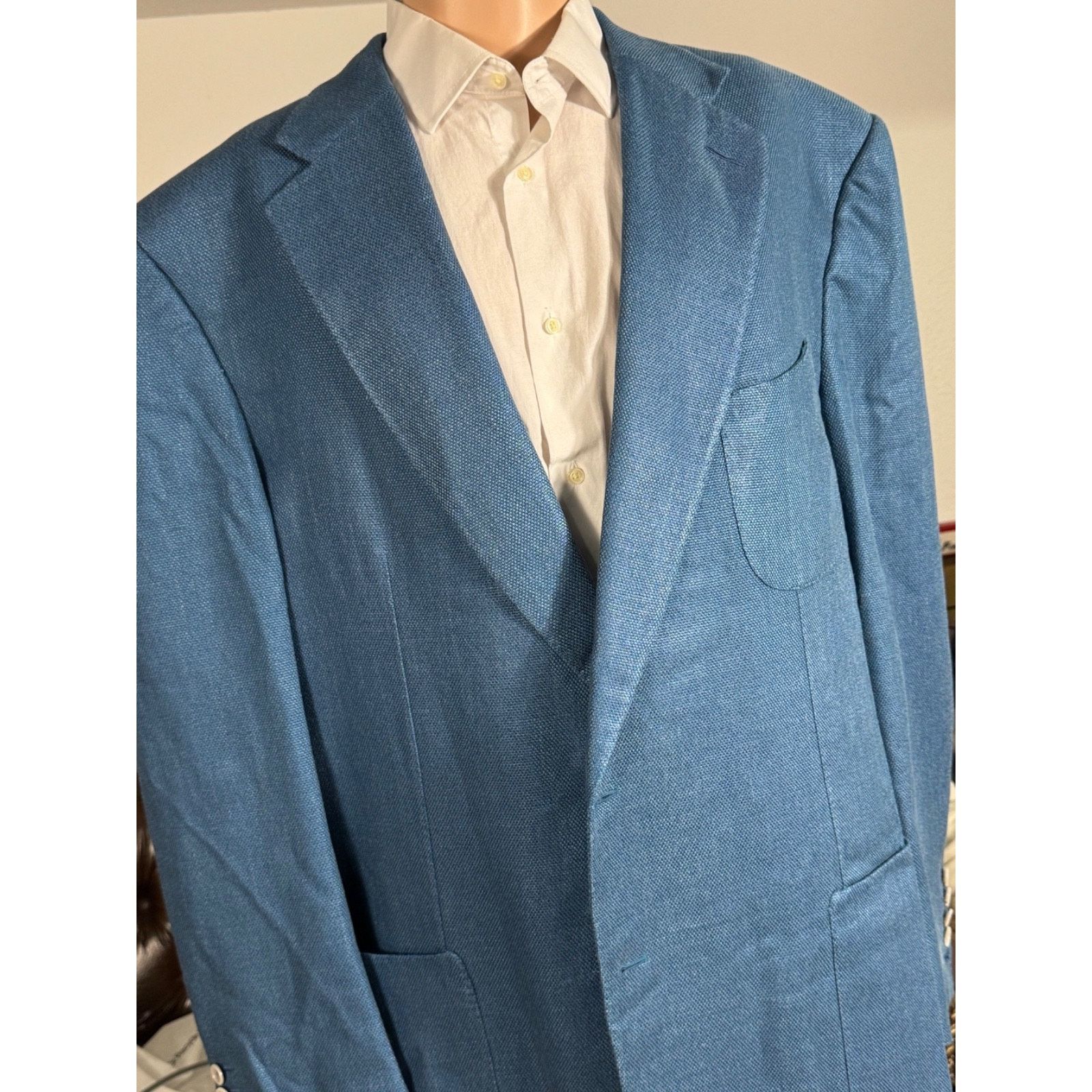 Tom Ford Tom Ford Turquoise Aqua Blue Silk Sport Jacket 64 54R XXXL Size 54R - 2 Thumbnail