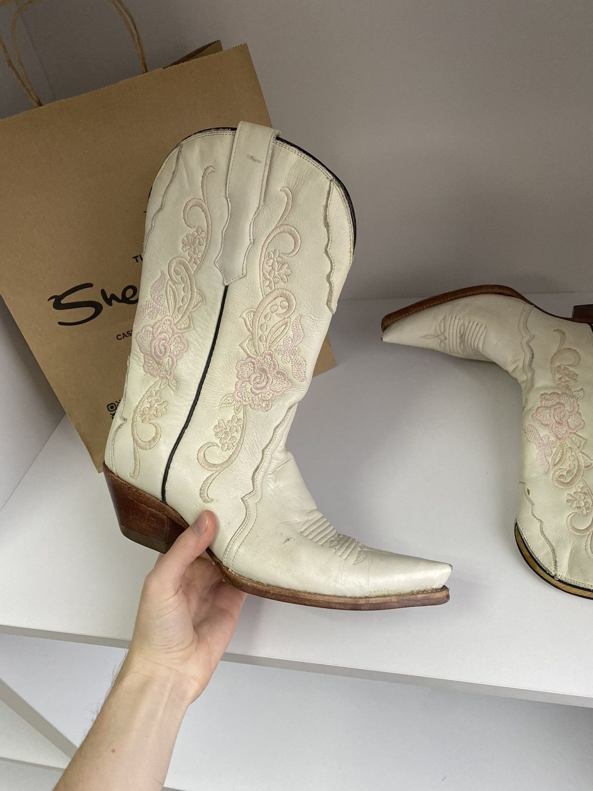 Cowboy Equipment × Vintage Vintage Buffalo Cowboy Western Womens Leather Boots Mexico Size US 7 / IT 37 - 3 Thumbnail