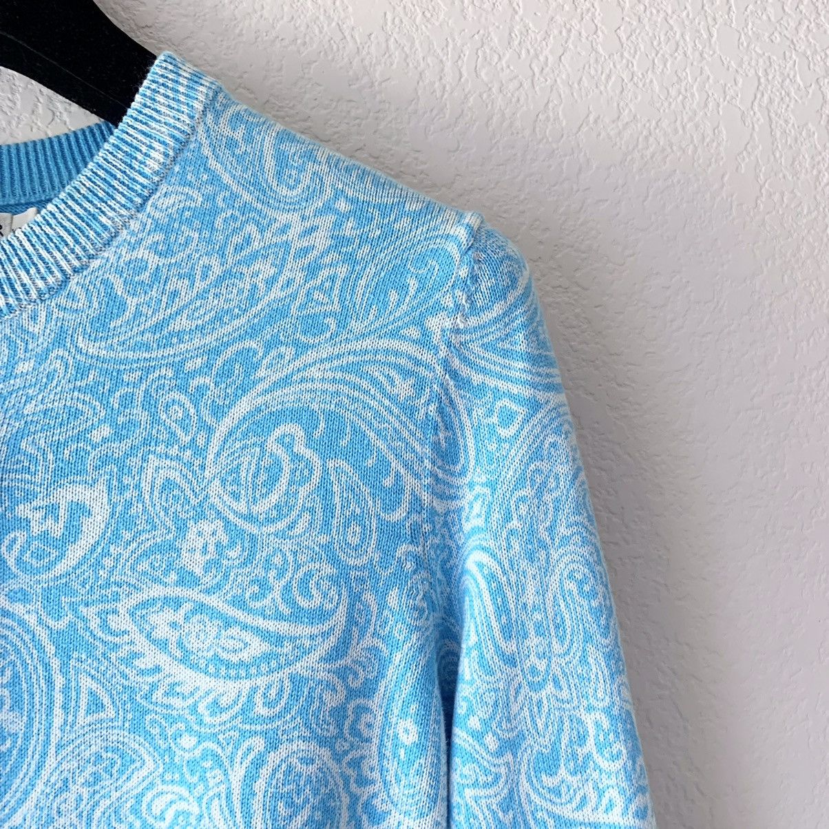 Y2K paisley blue cardigan