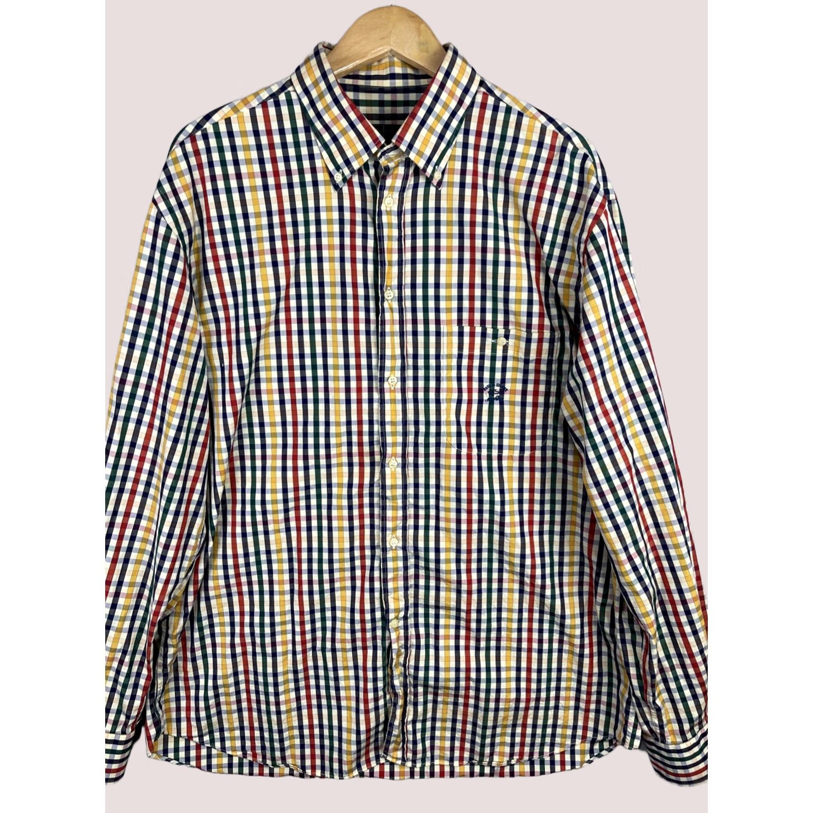 Paul & Shark Paul & Shark Yachting Shirt Mens 44 Yellow Check Button-Down Made In Italy Size US XXL / EU 58 / 5 - 1 Thumbnail