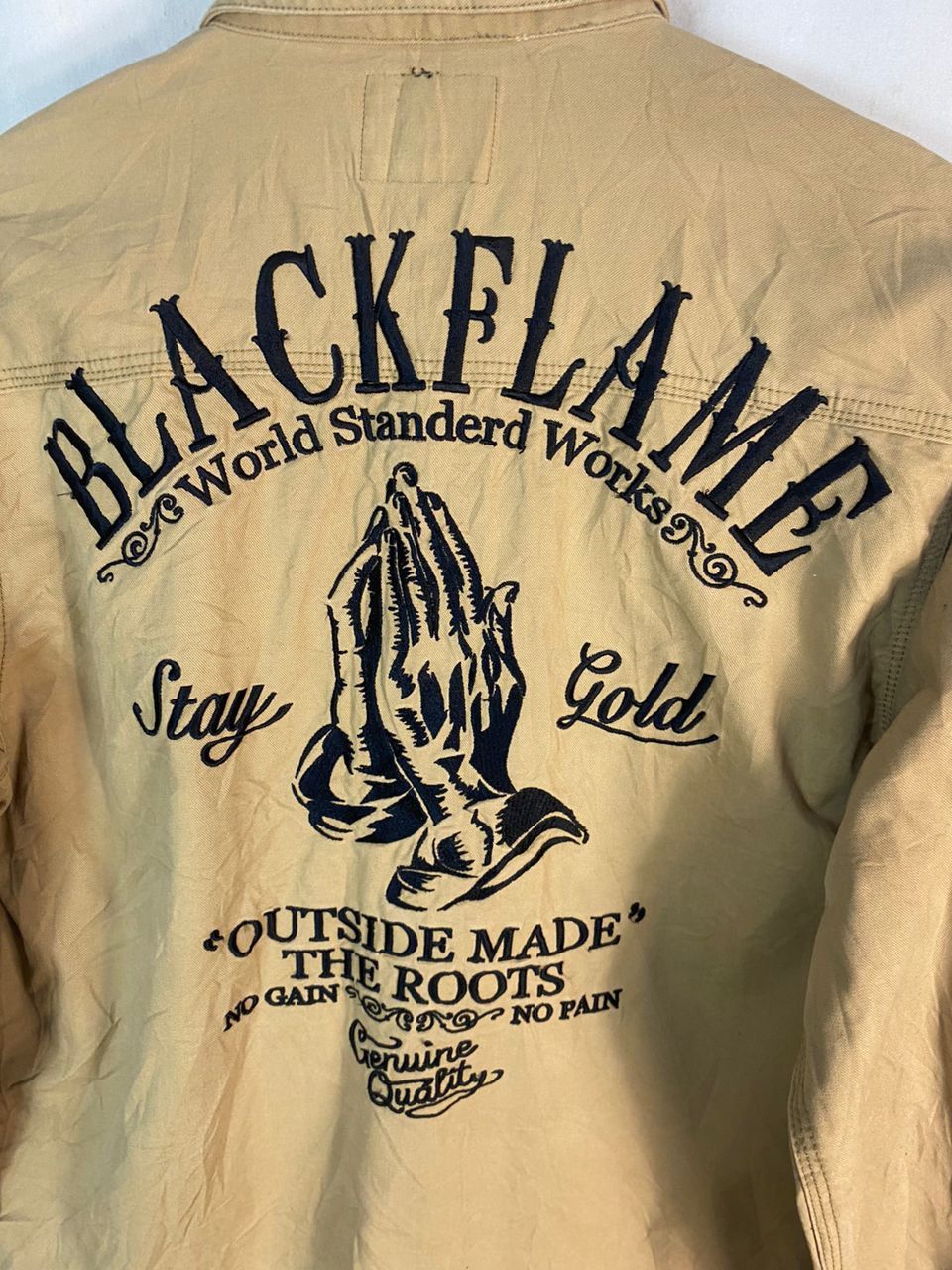 Other Black flame spellout button up shirt Size US S / EU 44-46 / 1 - 8 Thumbnail