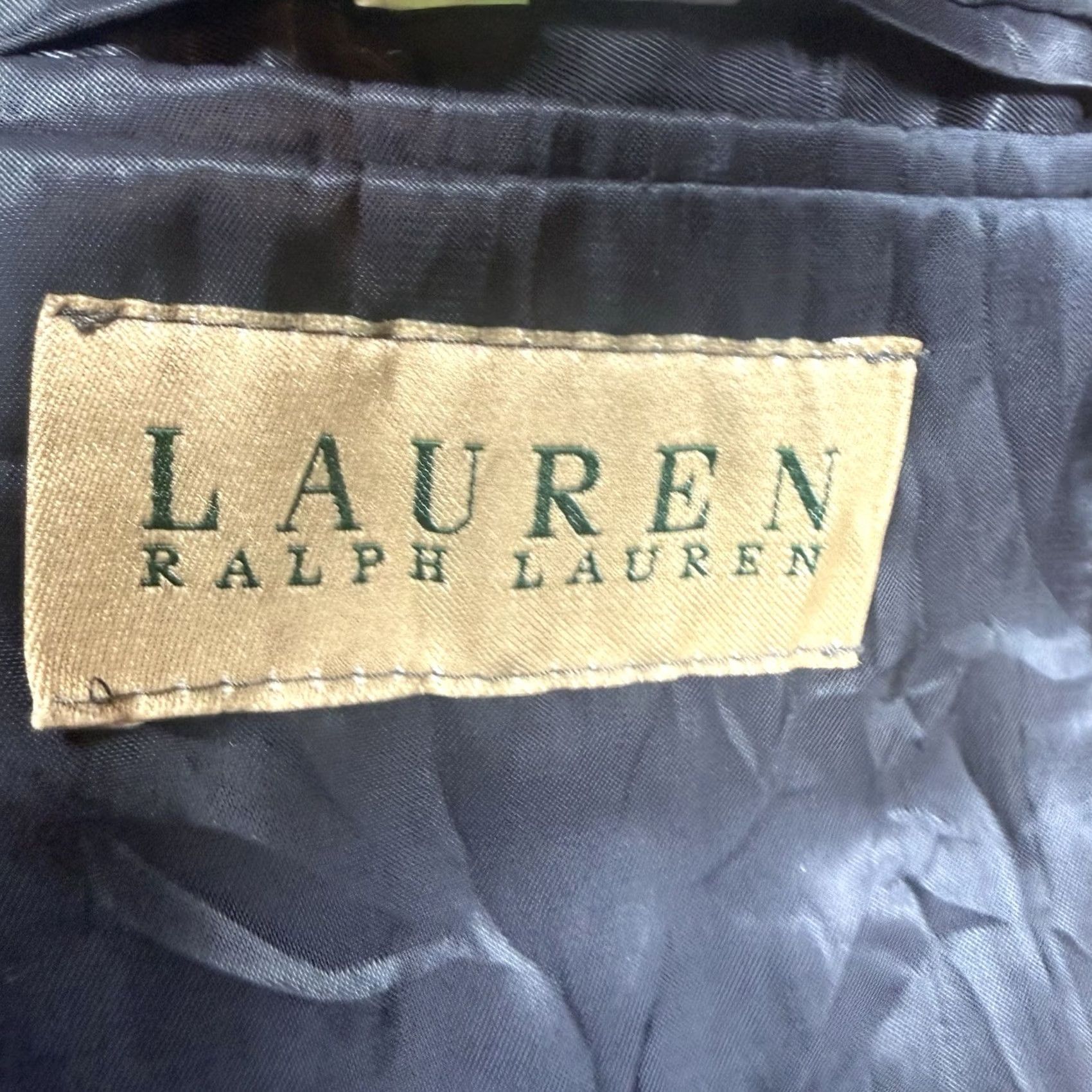 Ralph Lauren Lauren Ralph Lauren Blazer Wool 44R Mens Navy Blue Gold Button Sports Coat Black Paisley Pattern Size 44R - 4 Thumbnail