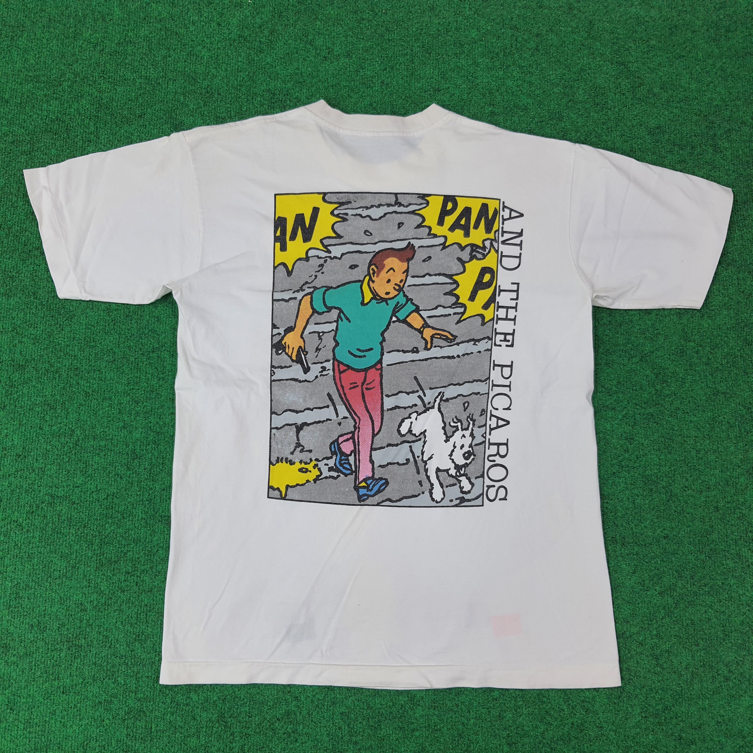Vintage Vintage Adventure of TinTin and the Picaros Tshirt C249N73 Size US M / EU 48-50 / 2 - 1 Thumbnail