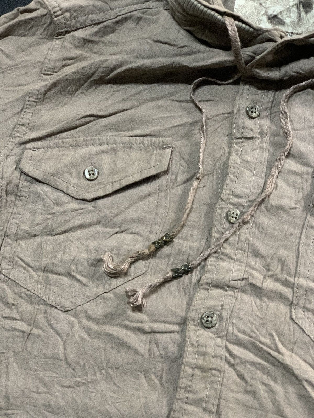 If Six Was Nine × Le Grande Bleu (L.G.B.) 💥ARCHIVE💥Y2k G.O.A Button Up Shirt With Hooded Size US M / EU 48-50 / 2 - 5 Thumbnail