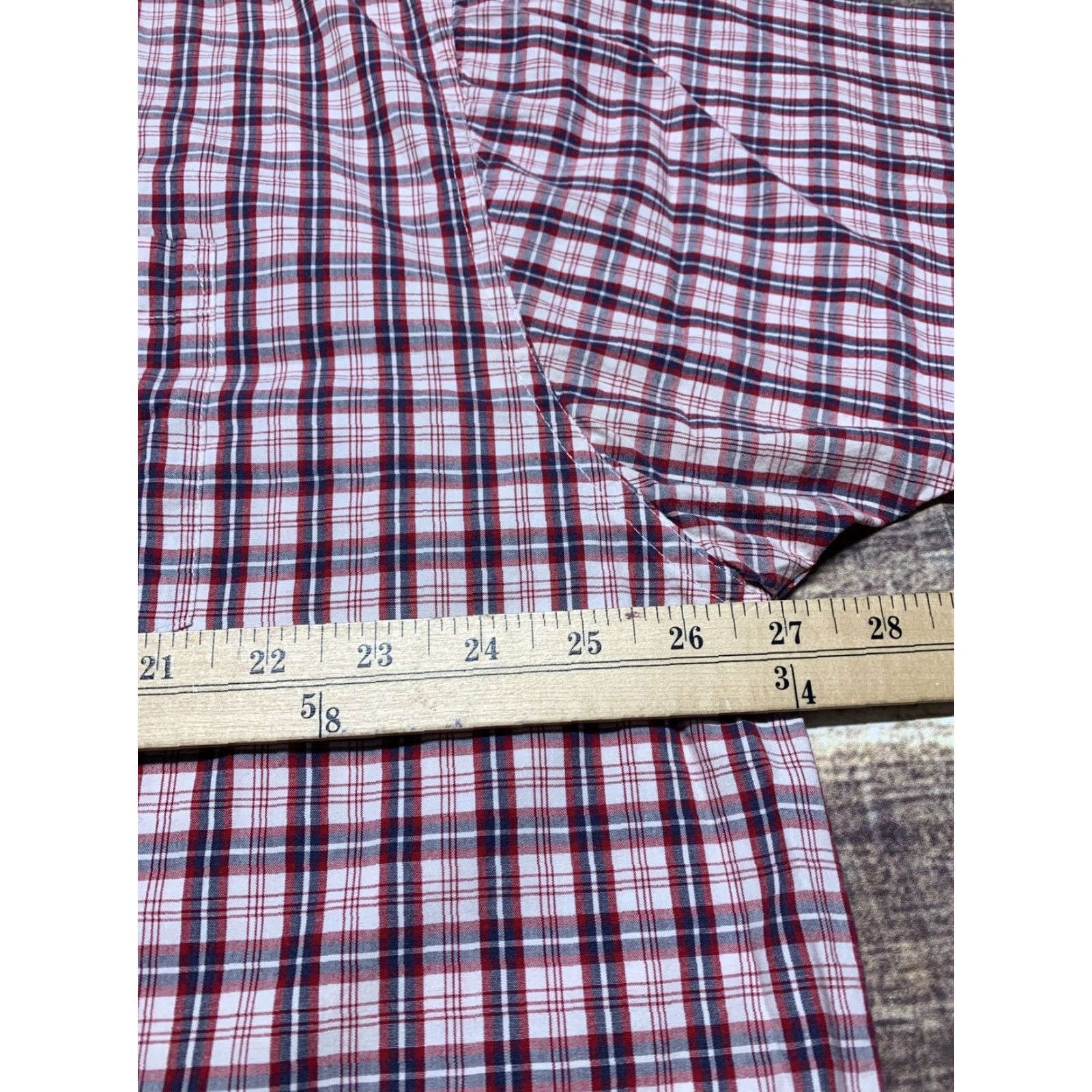 Wrangler Wrangler Shirt Mens XL Short Sleeve Plaid Button Up Western Red Pink White Size US XL / EU 56 / 4 - 6 Thumbnail