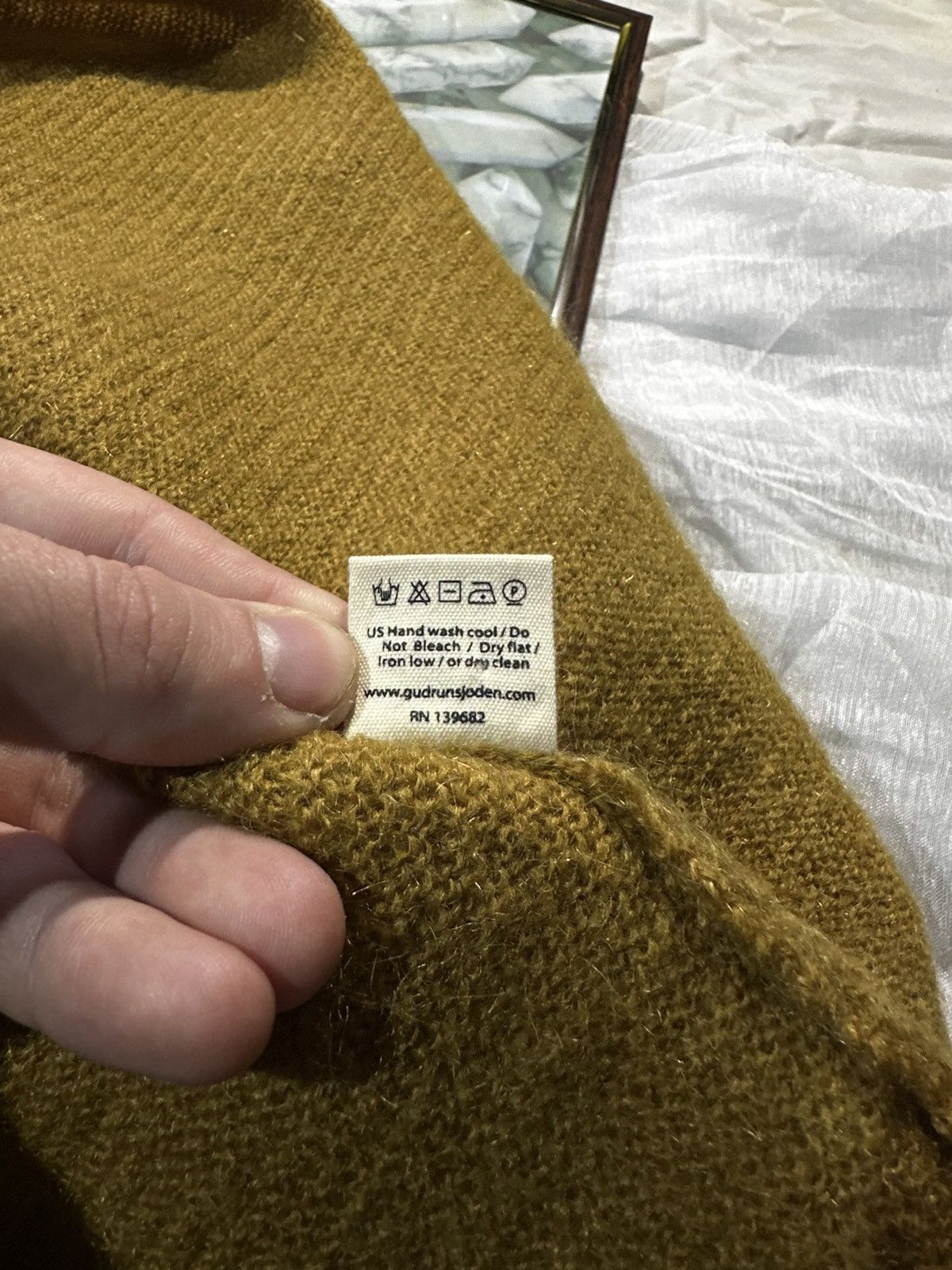 Gudrun Sjoden Gudrun Sjoden Mohair wool blend wrap cardigan jacket mustard Size S / US 4 / IT 40 - 9 Thumbnail