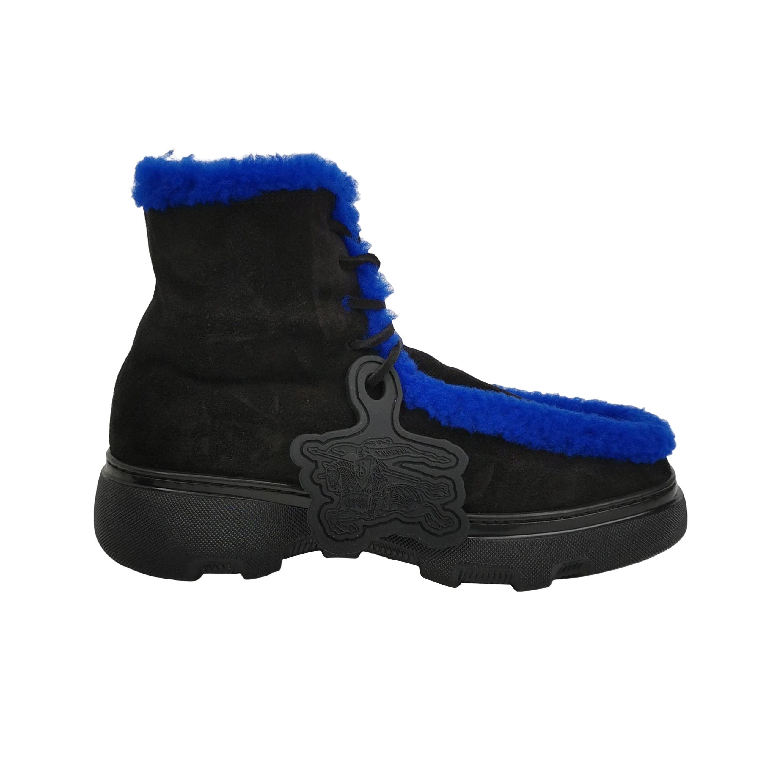 Burberry Burberry Blue Shearling Suede Creeper Boots 41 Size US 8 / EU 41 - 1 Thumbnail