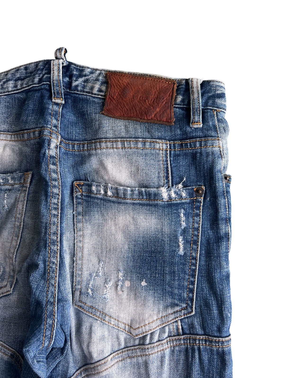 Dsquared2 × Purple DSQUARED2 Beautiful Patchwork Distressed Skinny Biker Jean Size US 29 - 8 Thumbnail