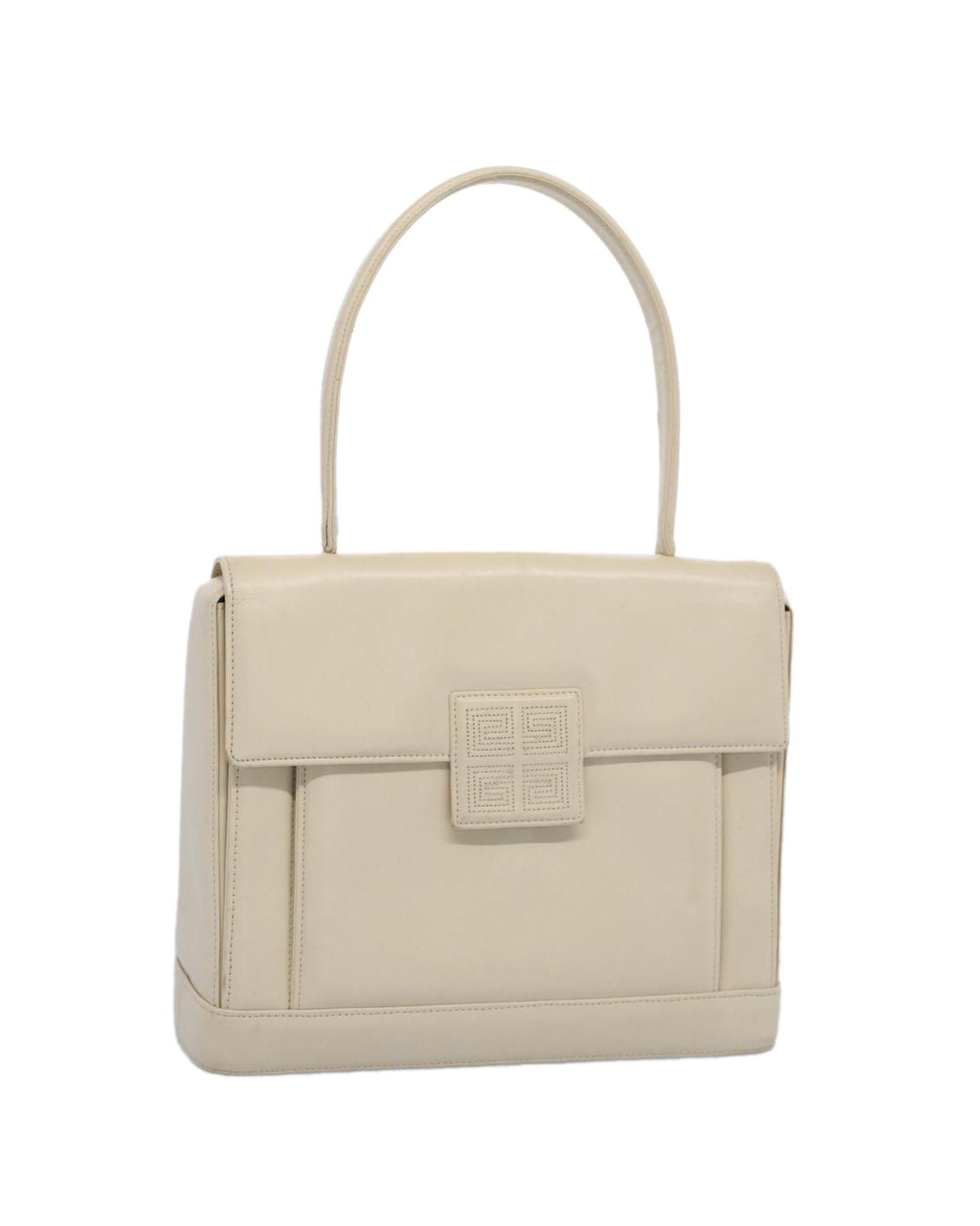 image of Givenchy Authentic Beige Leather Hand Bag, Women's