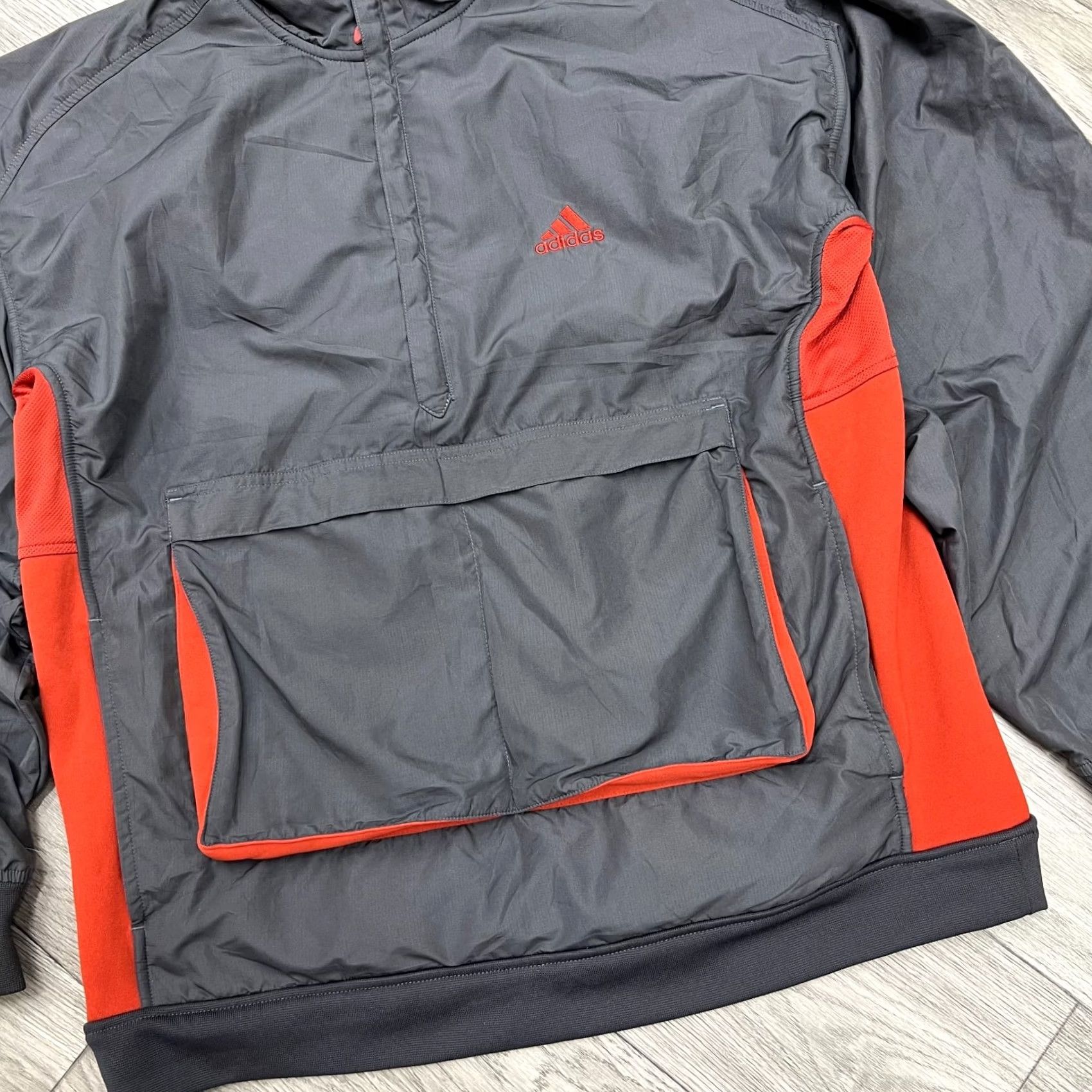 Adidas Vintage Adidas Fleece Anorak Jacket Sweatshirt Men's Size L Gray Size US L / EU 52-54 / 3 - 2 Thumbnail