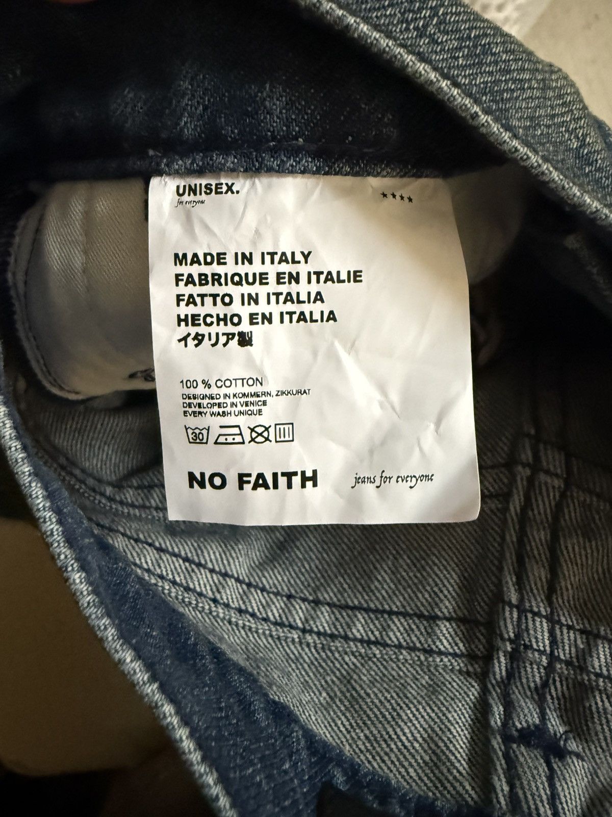 No/Faith Studios Italian Ocean Loose Cut Denim