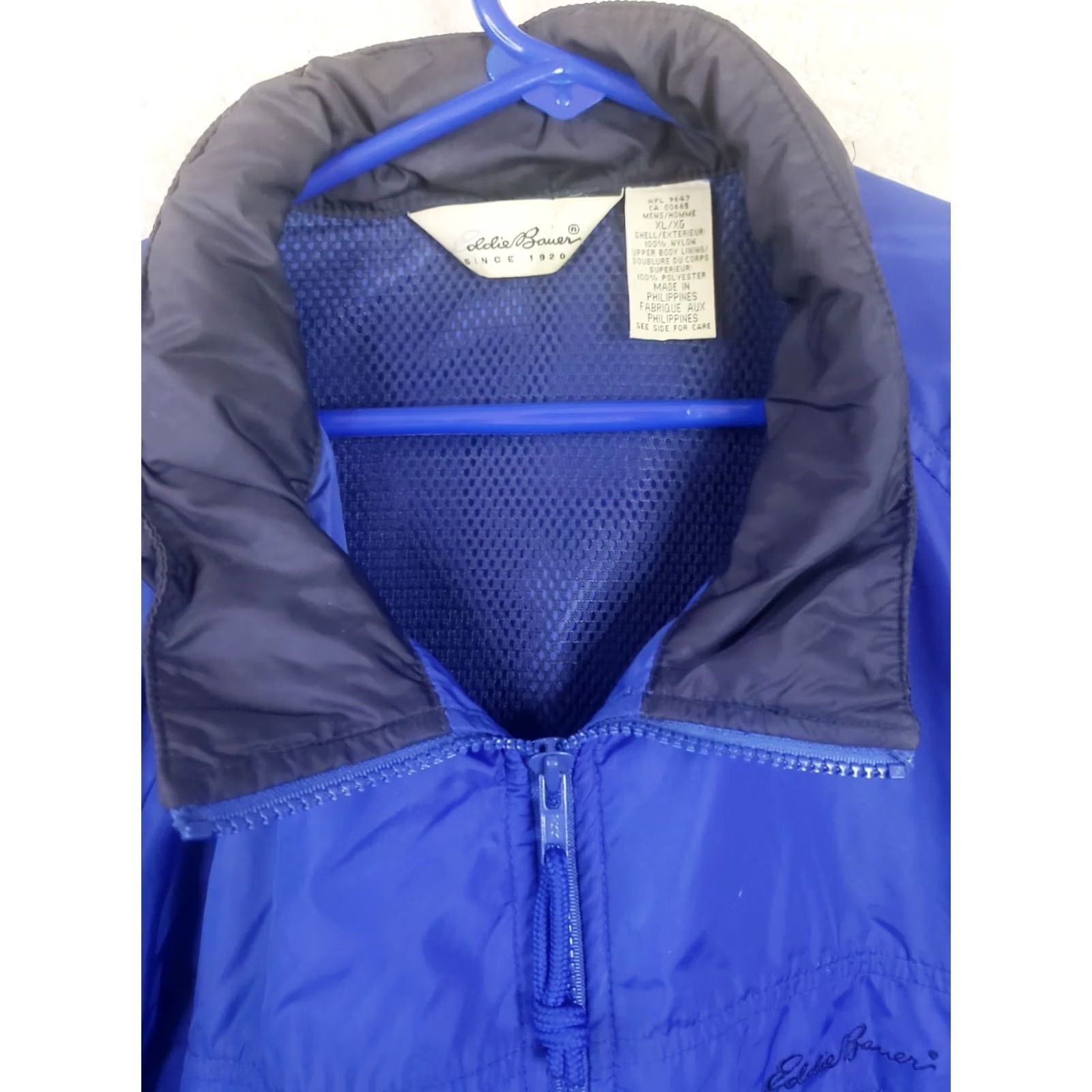 Eddie Bauer Eddie Bauer Rain Jacket Parka Blue XL Stowaway Hood Full Zip Men Coat Size US XL / EU 56 / 4 - 4 Thumbnail