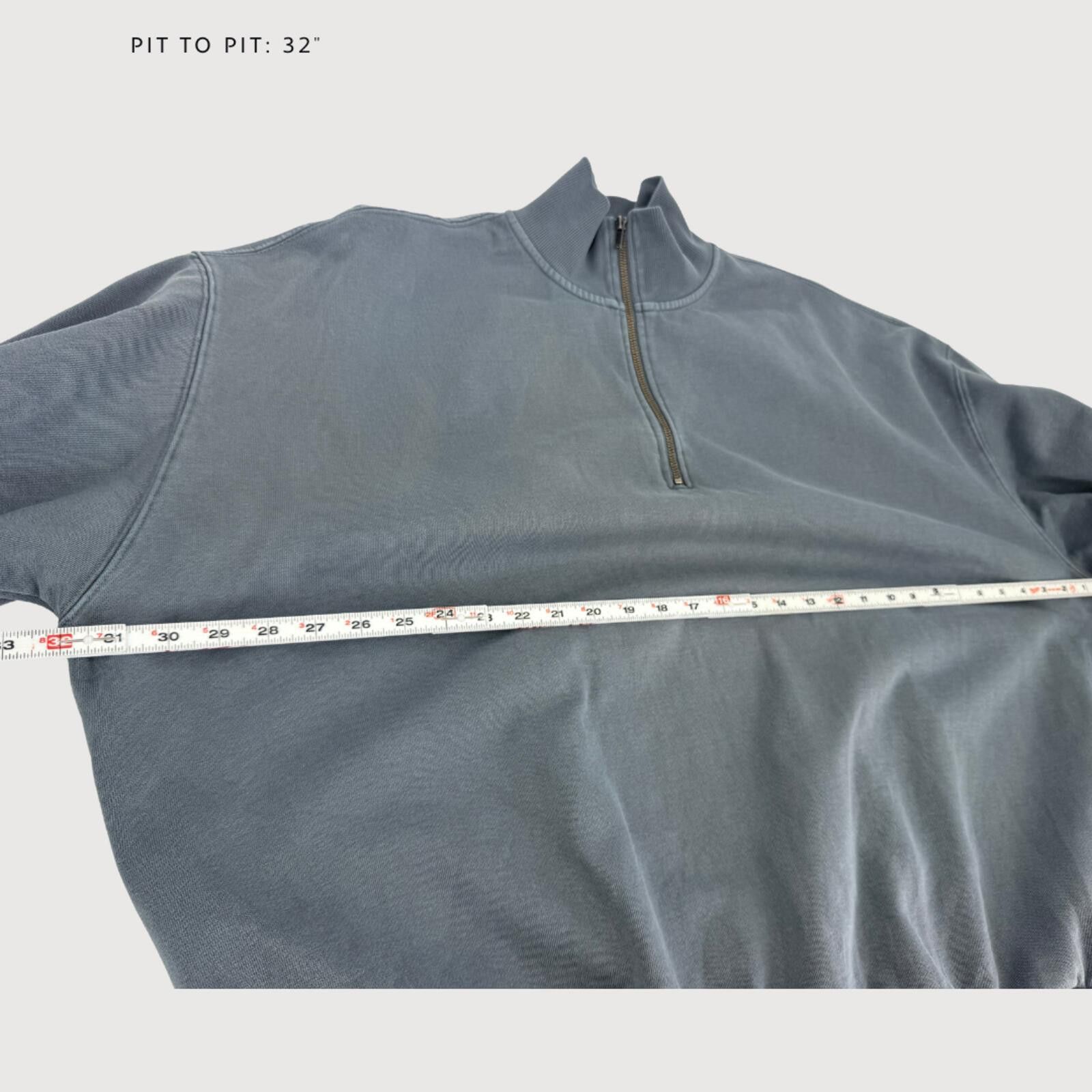 Swims Skims Boyfriend Fleece Slouchy Half-Zip Pullover - Zircon L Size L / US 10 / IT 46 - 7 Thumbnail