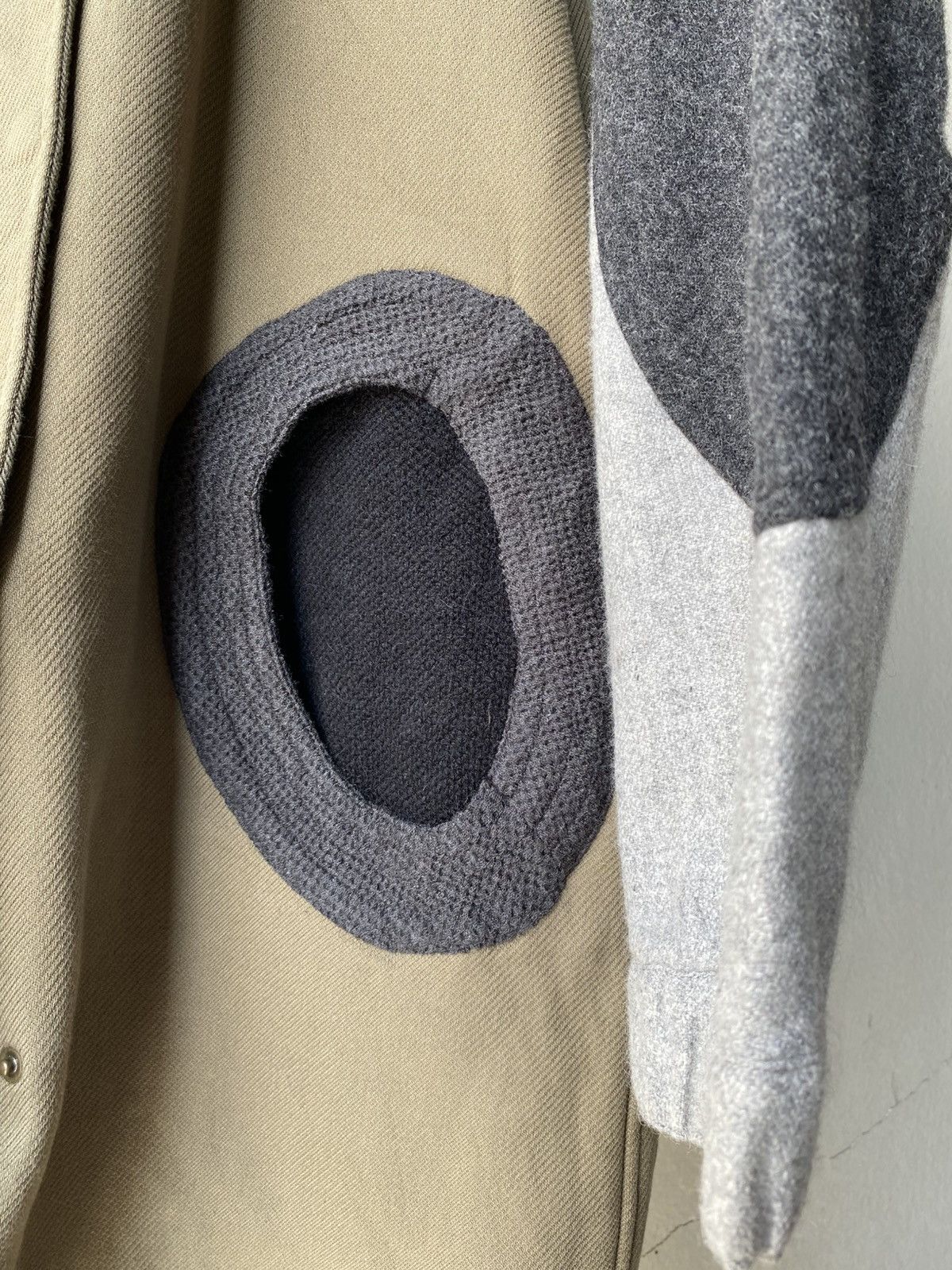 Tsumori Chisato TSUMORI CHISATO Khaki & Knit Fur Hood Coat Size US M / EU 48-50 / 2 - 18 Thumbnail