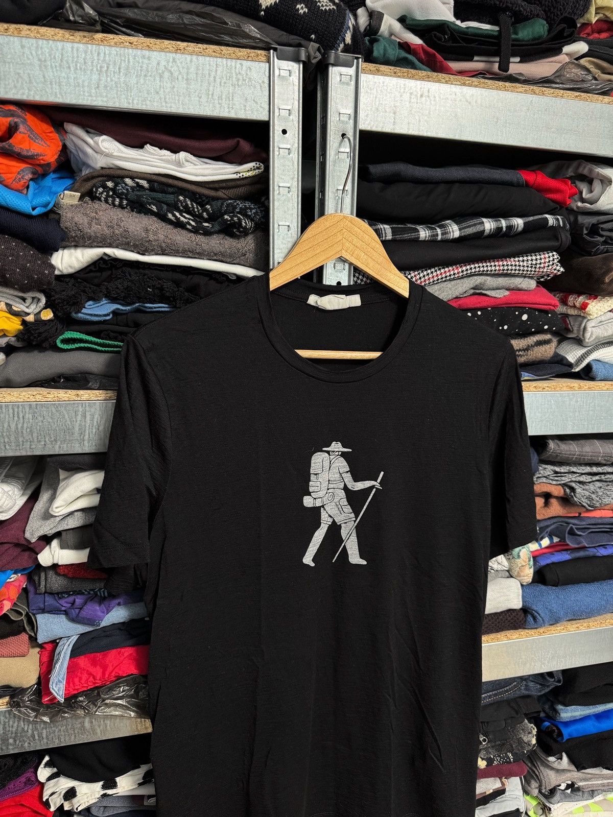 Icebreaker Icebreaker Merino Wool T-Shirt Black Print Size M Hiking Size US M / EU 48-50 / 2 - 2 Thumbnail