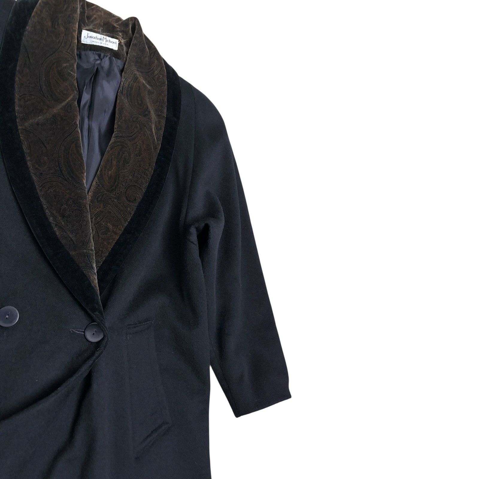 Other VINTAGE JONATHAN MICHAEL Wool Trench Retro Pea Coat Large Size L / US 10 / IT 46 - 6 Thumbnail
