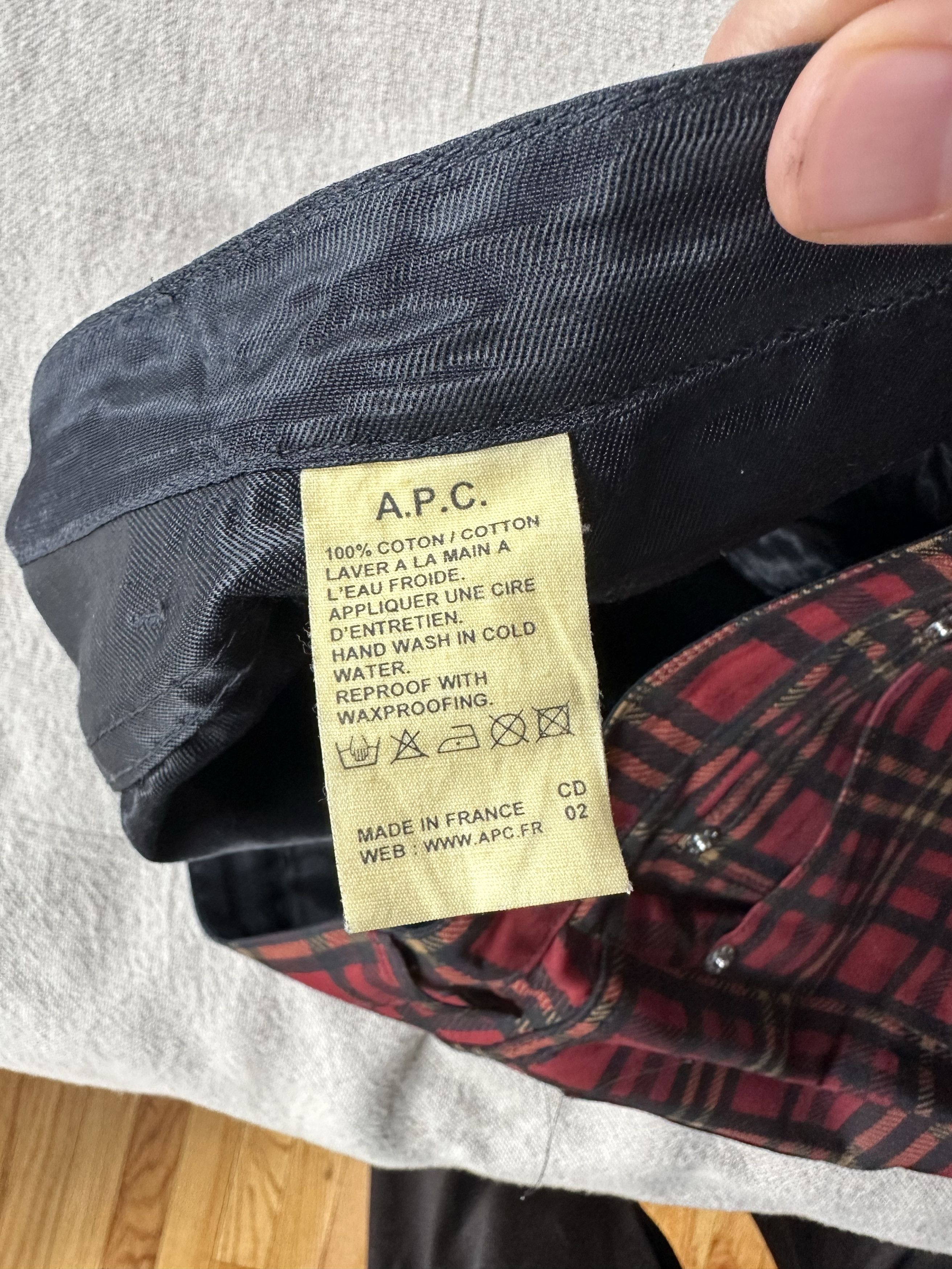 A.P.C. A.P.C Red British Checkered Pattern with Soft Inner Lining Size US 30 / EU 46 - 2 Thumbnail