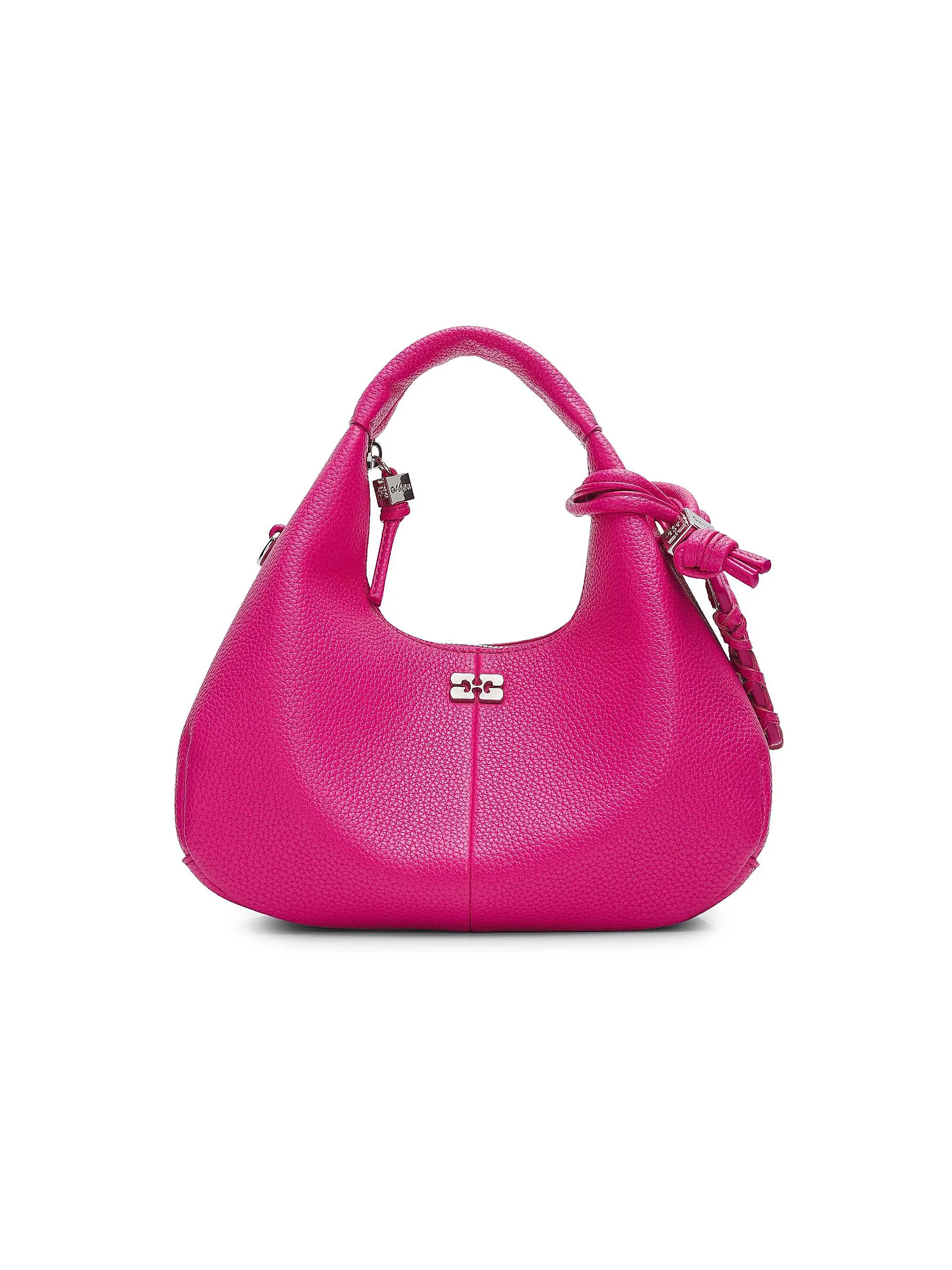 Ganni os11x0526 Size: OS / Mini Logo Hobo Bag in Pink Size ONE SIZE - 1 Thumbnail