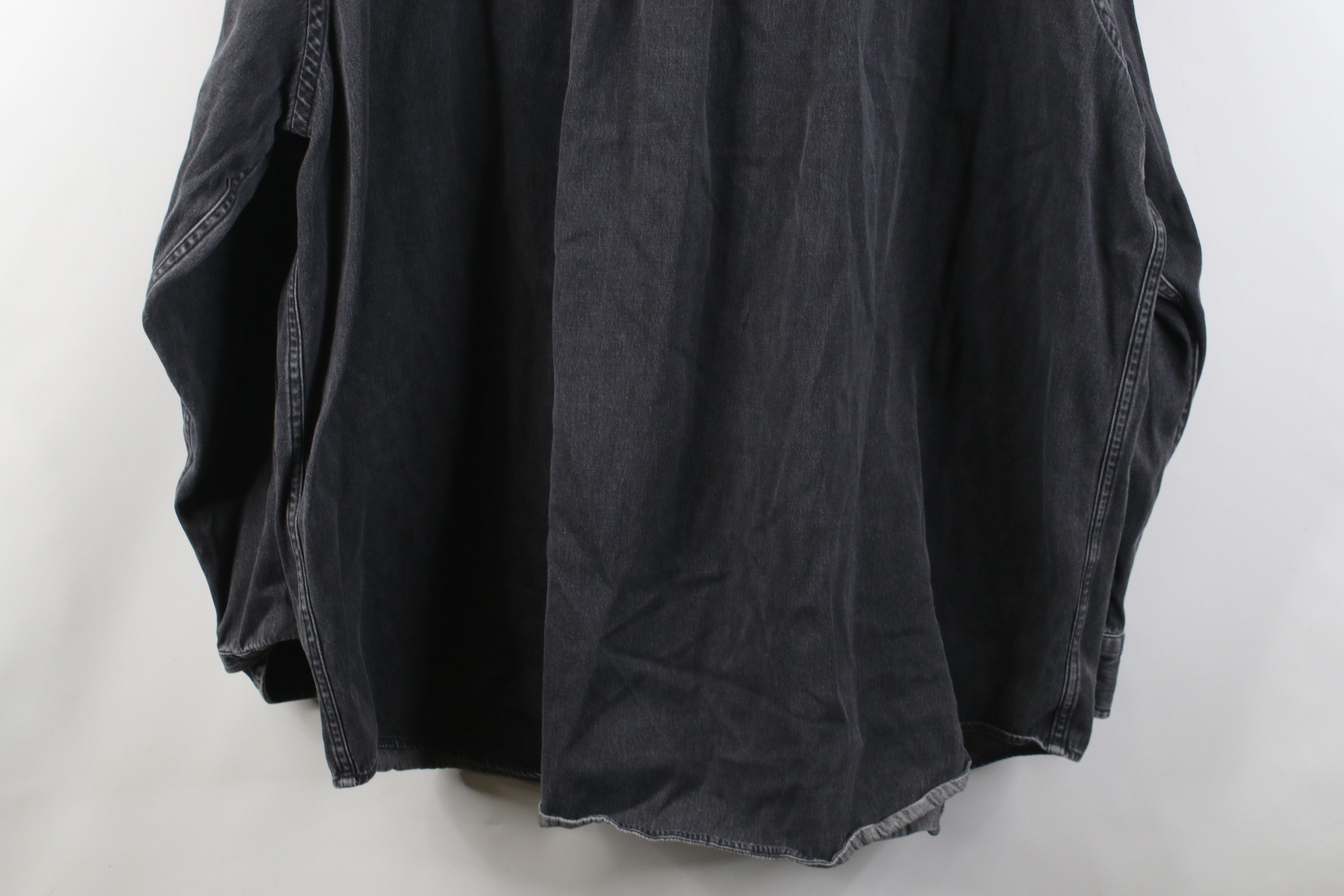 Vintage Vintage 90s Streetwear Denim Collared Button Down Shirt Size US XXL / EU 58 / 5 - 13 Thumbnail