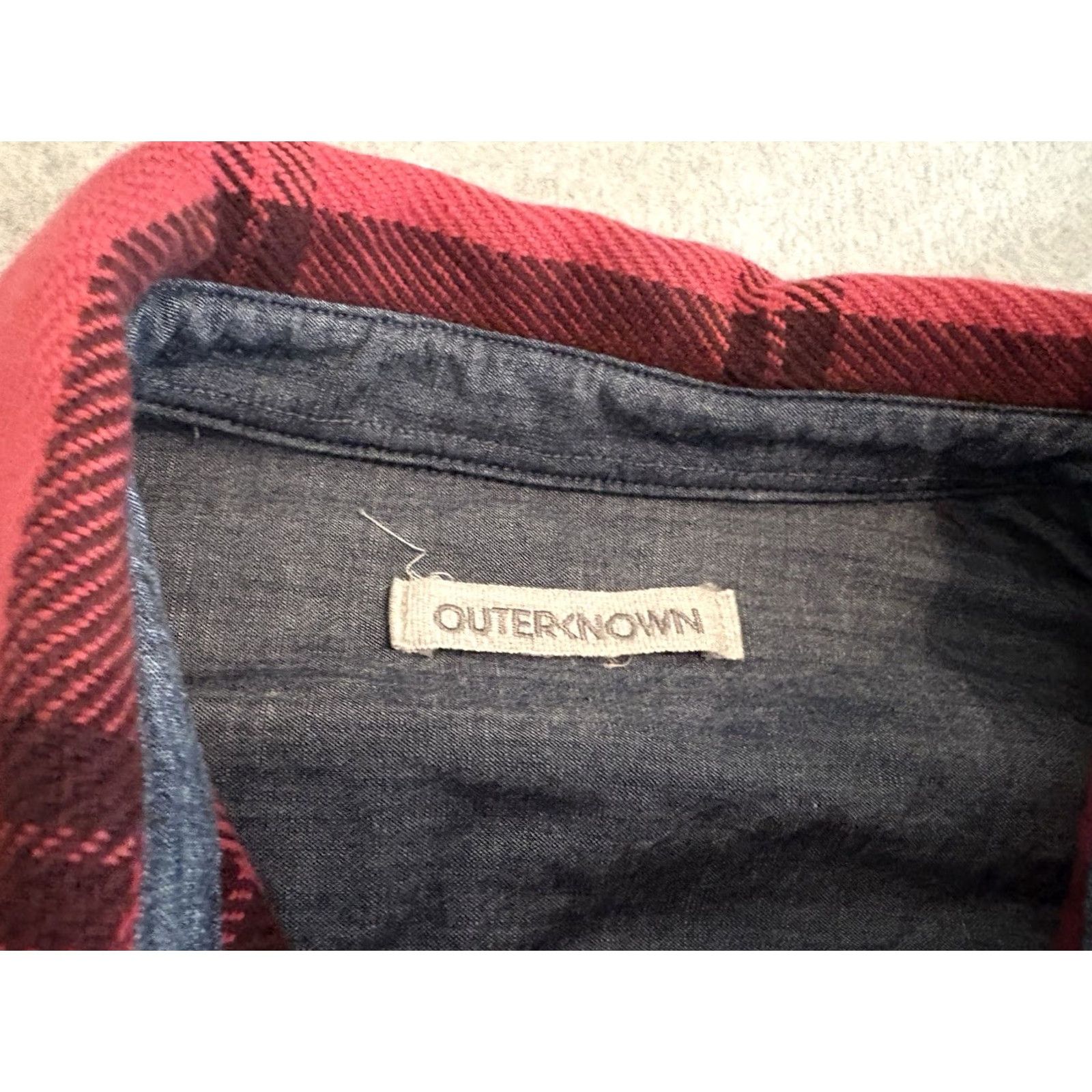 Outerknown VINTAGE Outerknown Shirt Red Flannel Long Sleeve Organic Cotton Mens Medium Size US M / EU 48-50 / 2 - 2 Thumbnail